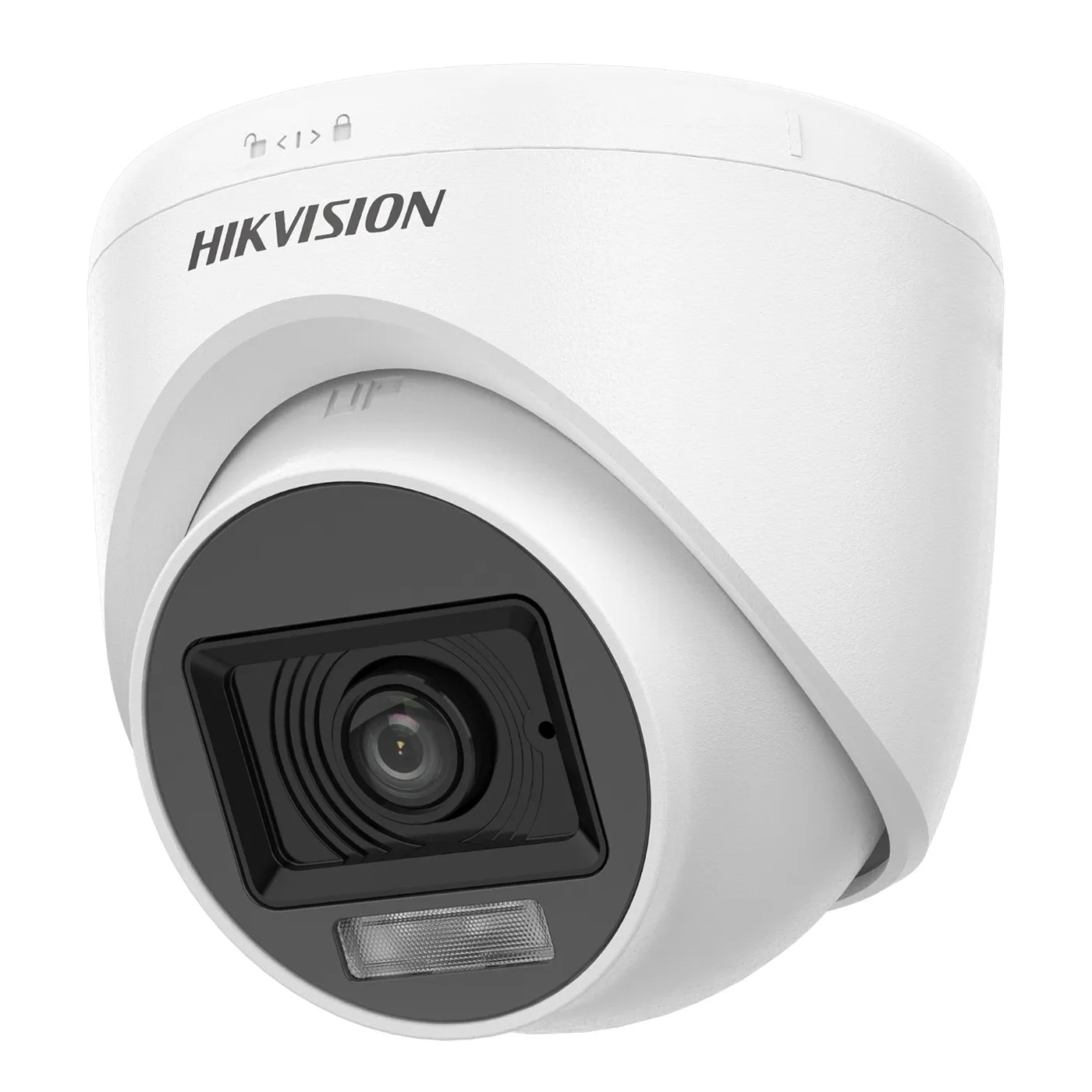 [010470] [DS-2CE76D0T-LPFS(2.8mm)] Hikvision - Cámara HD Domo con Audio y Luz 1080P [2MP] Lente 2.8mm [Plástico]