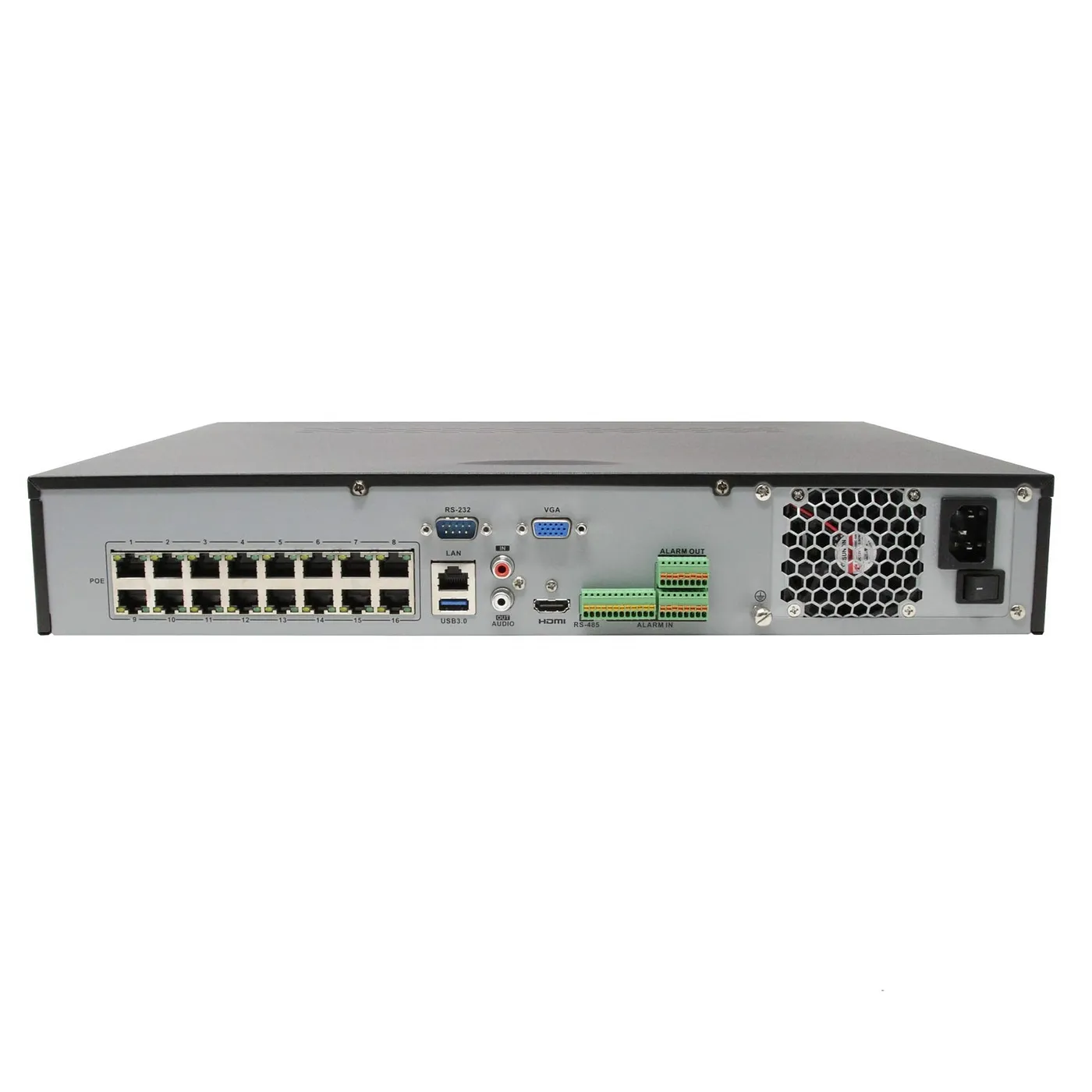 [010355] [DS-7716NI-K4/16P] Hikvision - NVR 4K [8MP] 16 Canales IP 16 Puertos POE Salida de vídeo 4K
