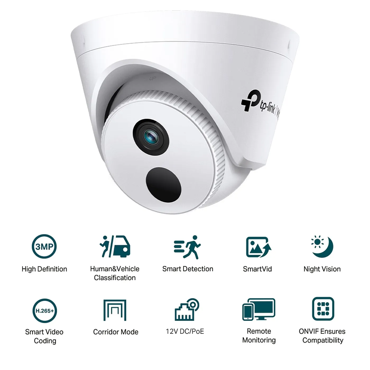 [010697] [C430I-2.8] Vigi By TP-Link - Cámara IP Alta Definición [3Mp] Tipo Turret con IR PoE y 12V [Lente 2.8mm]