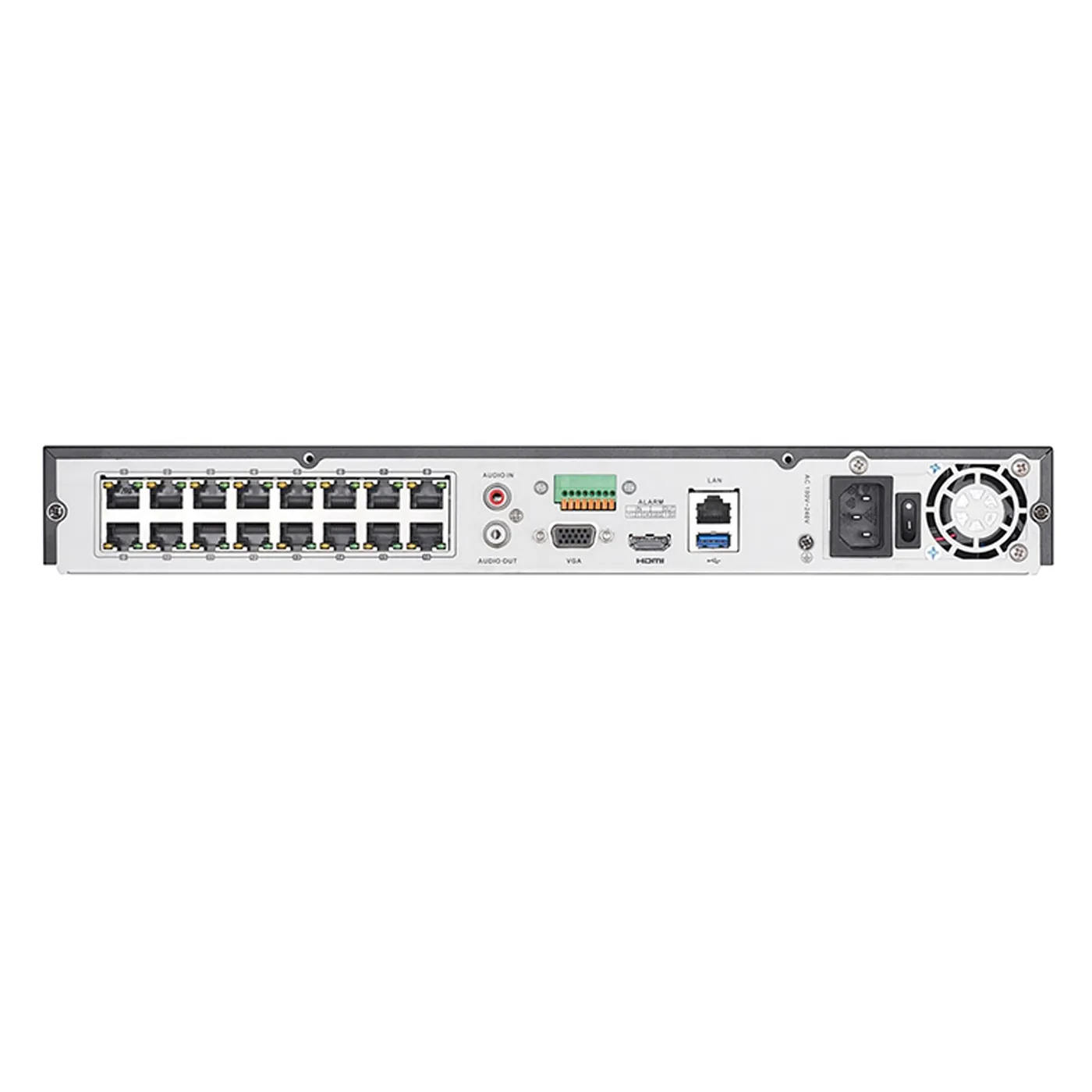 [010629] [DS-7616NI-I2/16P] Hikvision - NVR 4K [8MP] 16 Canales IP 16 Puertos POE Salida de vídeo 4K