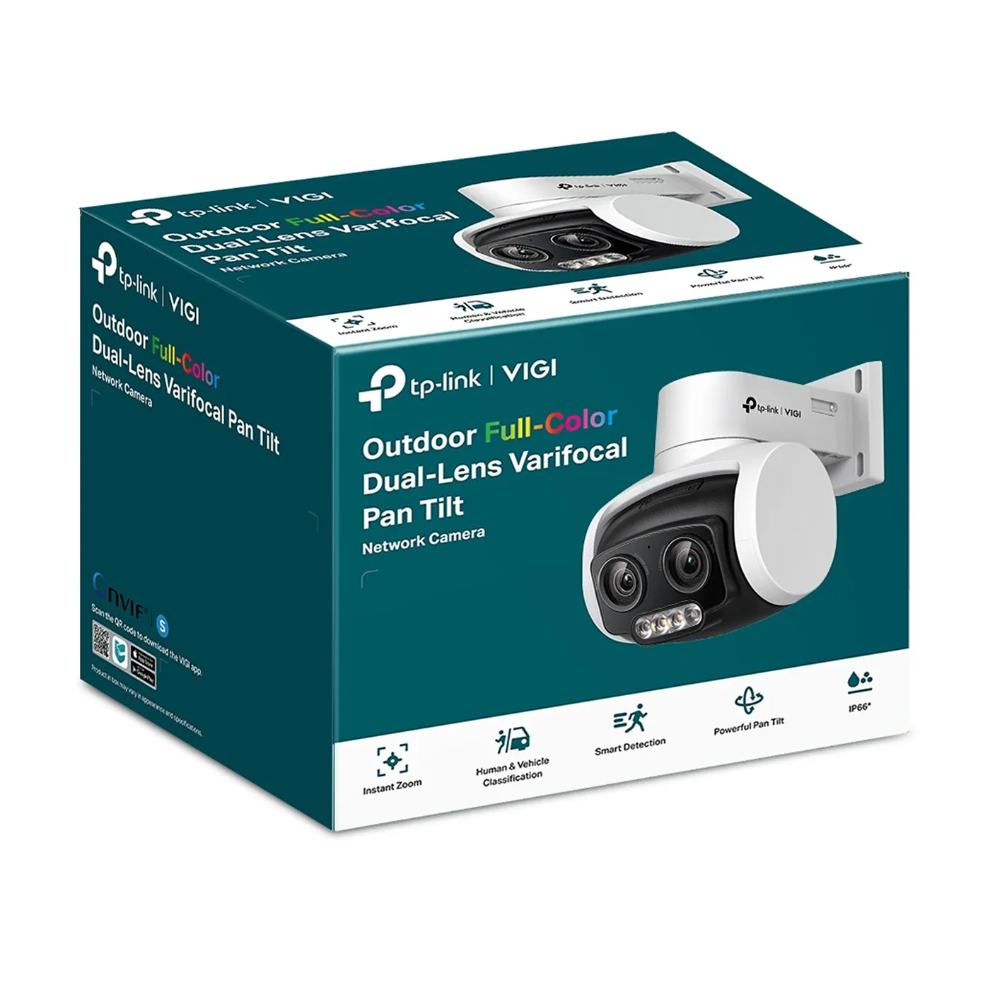 [010826] [C540V] Vigi by TP-Link - Cámara IP PTZ Alta Definición [4Mp] Full Color Doble Lente con Audio IP66