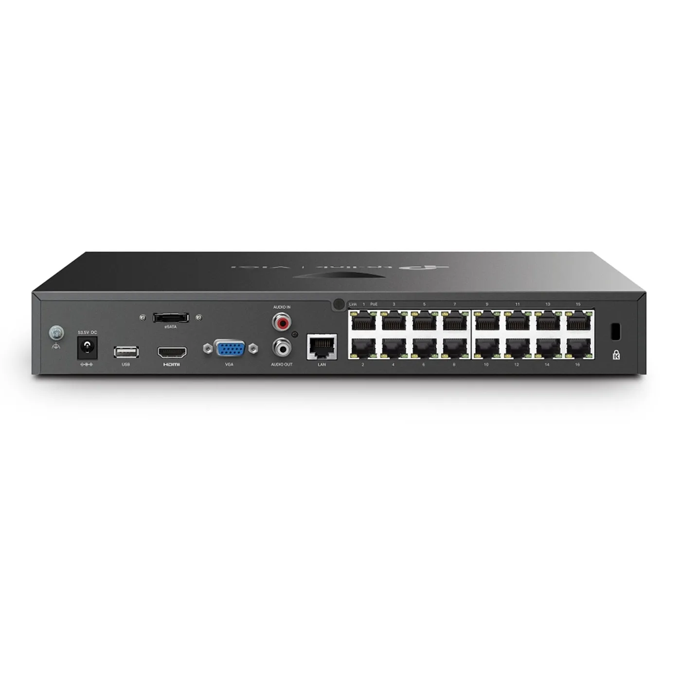[010831] [NVR2016H-16MP] Vigi by TP-Link - NVR IP 16 Canales 16 Puertos PoE+ Salida de Vídeo HDMI 4K H.265+ ONVIF 140W PoE Budget