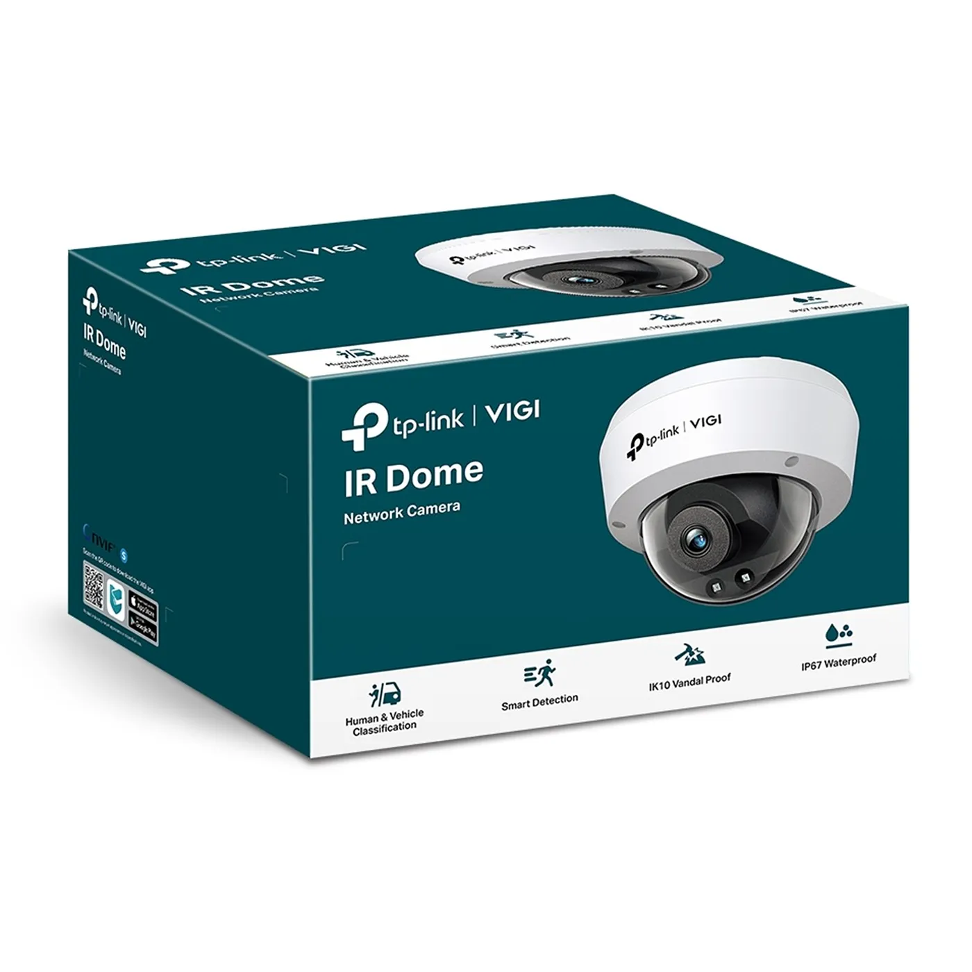 [010785] [C240I-4] Vigi by TP-Link - Cámara IP Alta Definición [4Mp] Tipo Domo con IR PoE y 12V IP67 [Lente 4mm]
