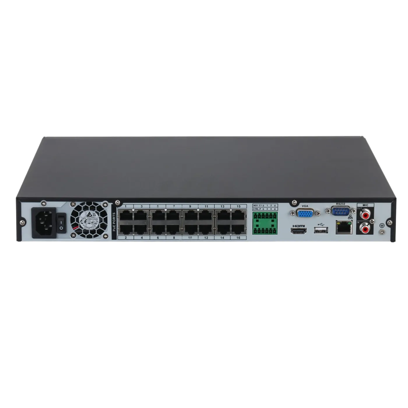 [010964] [DHI-NVR2216-16P-4KS3] Dahua - NVR de 16 Canales con 16 PoE y H.265 con Inteligencia Artificial 2 HDD de hasta 20Tb [Serie 2]