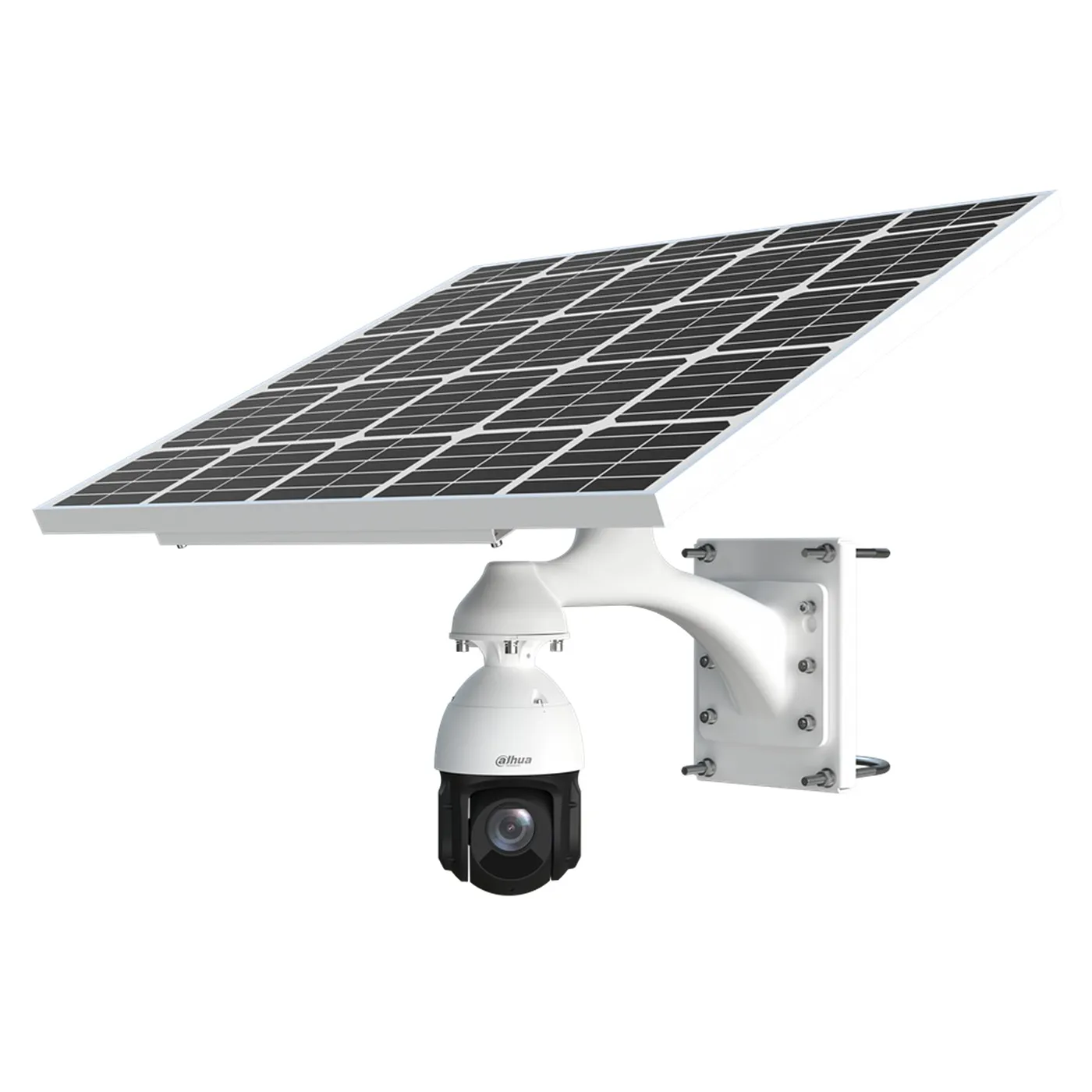 [011016] [KIT/DH-PFM378-B125-CB/DH-SD49425DB-HNY-GQ-LA] Dahua - Kit de Panel Monocristalino de 125W Cámara PTZ IP 4G con Zoom 32x Tecnología Starlight Visión Nocturna IR 150m Autotracking Alarmas de Luz y Sonido y Montaje en Poste Adaptable