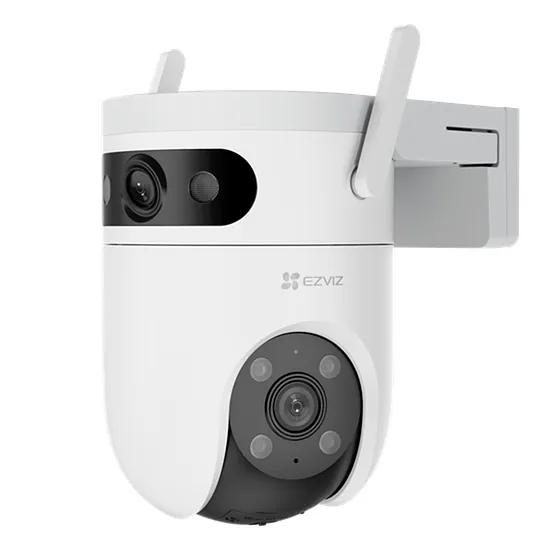 [011231] [CS-H9c-R105-8H55WFL4GA] Ezviz - Cámara Domo IP PT Inalámbrica HD 3K Doble Lente [5MP] + [5MP] 4G + Wi-Fi Lentes 2.8mm/6mm Seguimiento Automático Visión Nocturna a Color Audio Bidireccional Exterior