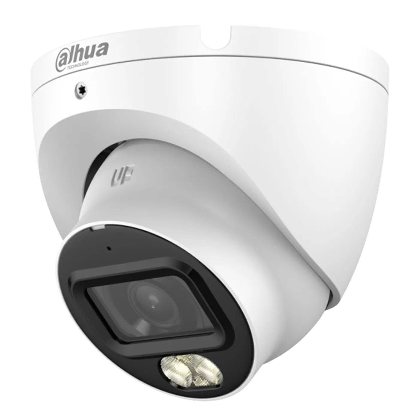 [011269] [DH-HAC-HDW1500TLMN-IL-A-0280B-S3-DIP] Dahua - Cámara Domo Turret HDCVI 5MP Lente 2.8mm Smart Dual Light con Micrófono [Serie Lite]