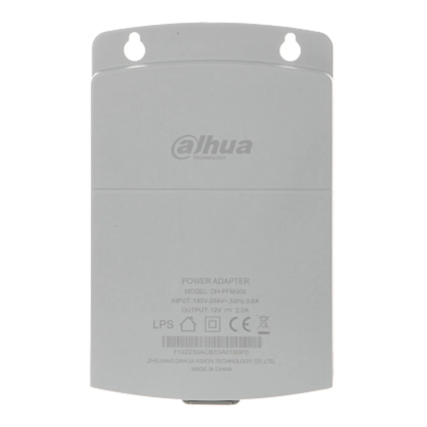 [011156] [DH-PFM300] Dahua - Fuente de Poder Impermeable DC 12V 2 Amp Montaje en Pared Voltaje de Entrada AC180-264V Protección de Carga de Voltaje