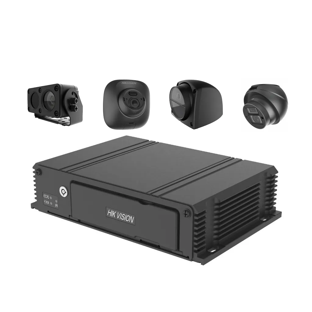[011183] [AE-MD5043-SD/GLF(LITE)(KIT)] Hikvision - Kit DVR Móvil 1080p [2MP] Lite Pentahíbrido de 4 Canales con GPS, 4G y 4 Cámaras para Vehículo