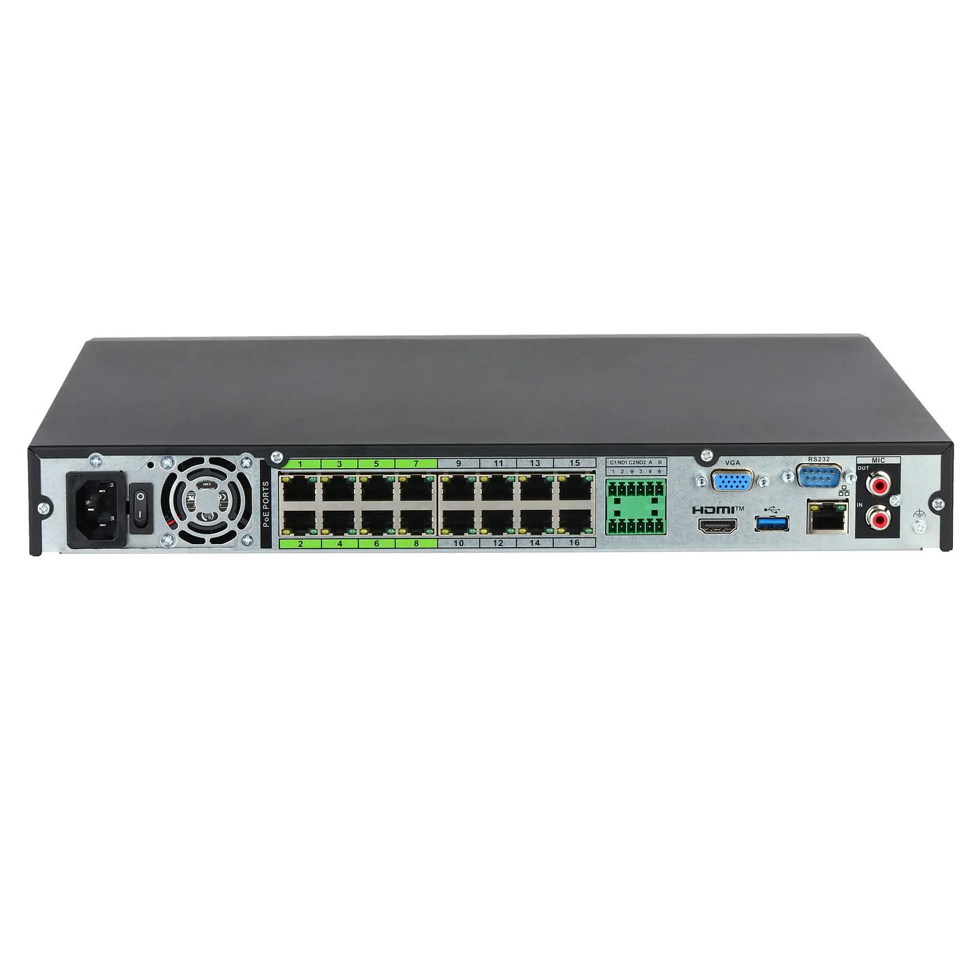 [011325] [DHI-NVR5232-16P-EI2] Dahua - NVR de 32 Canales IP con 16 Puertos PoE 2 Bahías SATA [Serie WizSense]
