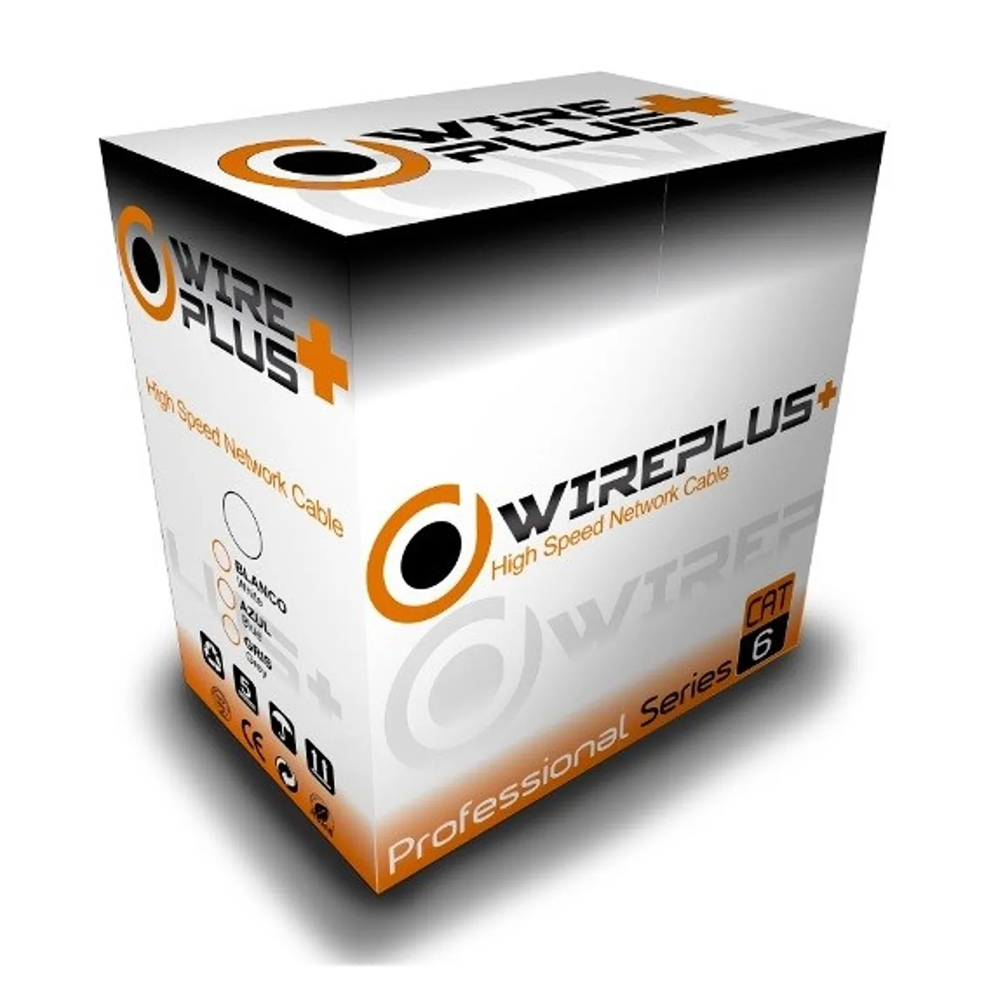 [020025] [CAB-UTP6-305] Wireplus - Cable UTP CAT6 (Categoria 6) CCA Interior (Azul) [Caja 305 Metros]