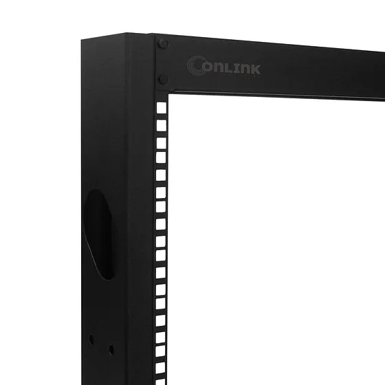 [020030] [R-22U-A2P] Onlink - Rack de Piso [22U] Abierto 2 Postes 1.10 Metros [Negro]