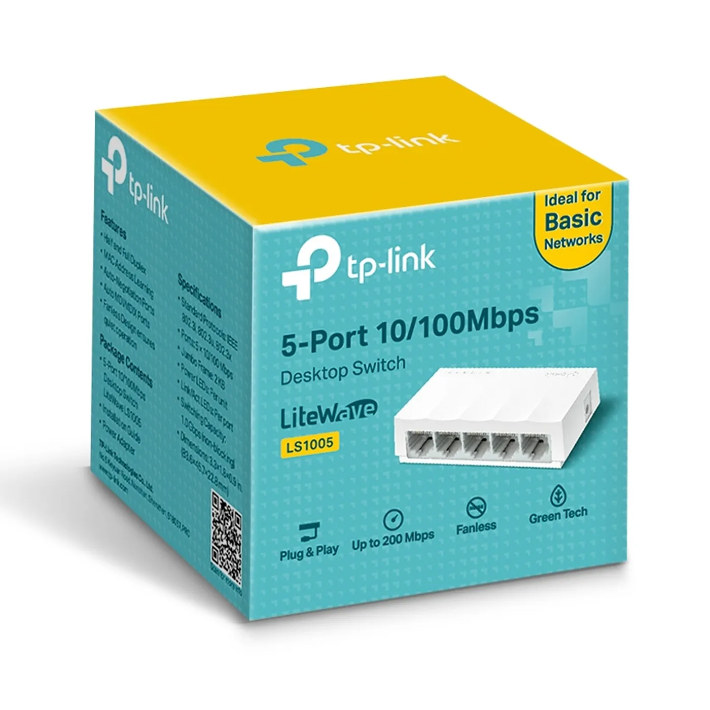 [020256] [LS1005] TP-Link - Switch de Escritorio de 5 Puertos a 10/100 Mbps