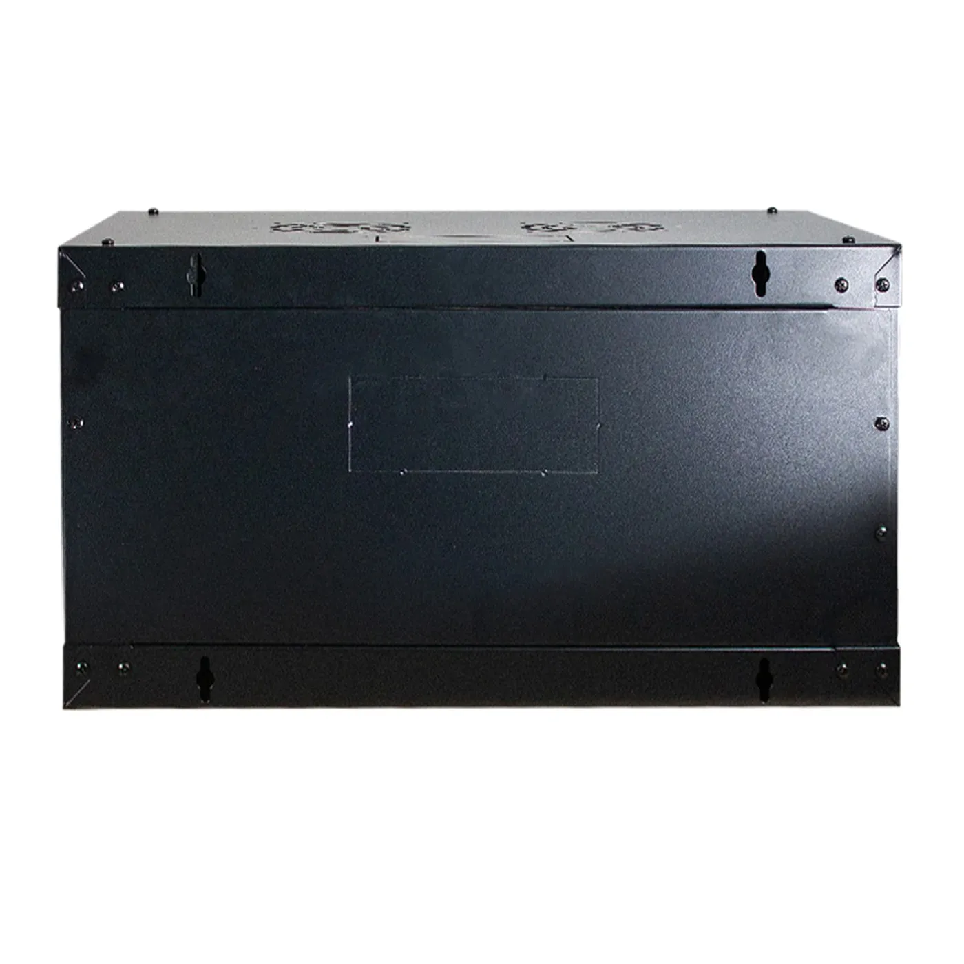 [020457] [WM6406-450-BLACK] Onlink - Rack de Pared [6U] Cerrado Fijo 600x 450x368mm con 3 Cerraduras y Puerta de Vidrio [Negro]
