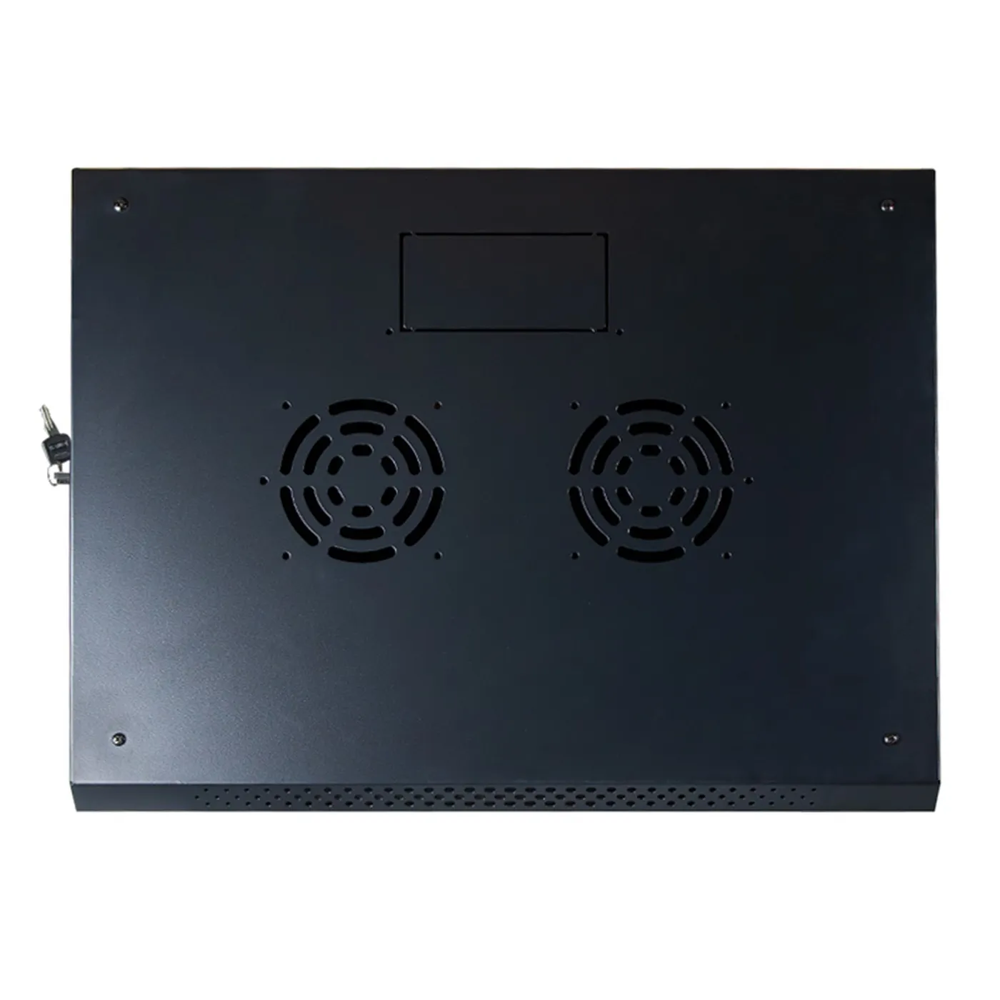 [020458] [WM6409-450-BLACK] Onlink - Rack de Pared [9U] Cerrado Fijo 600x450x501mm con 3 Cerraduras y Puerta de Vidrio [Negro]