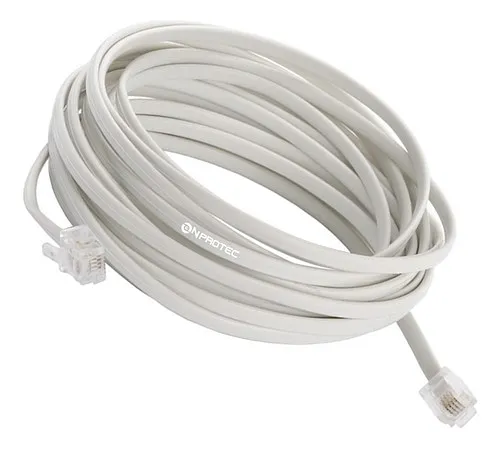 [020142] [WP-CBL-TLF-20M] Wireplus - Cable Telefonico Plano [20 Metros]