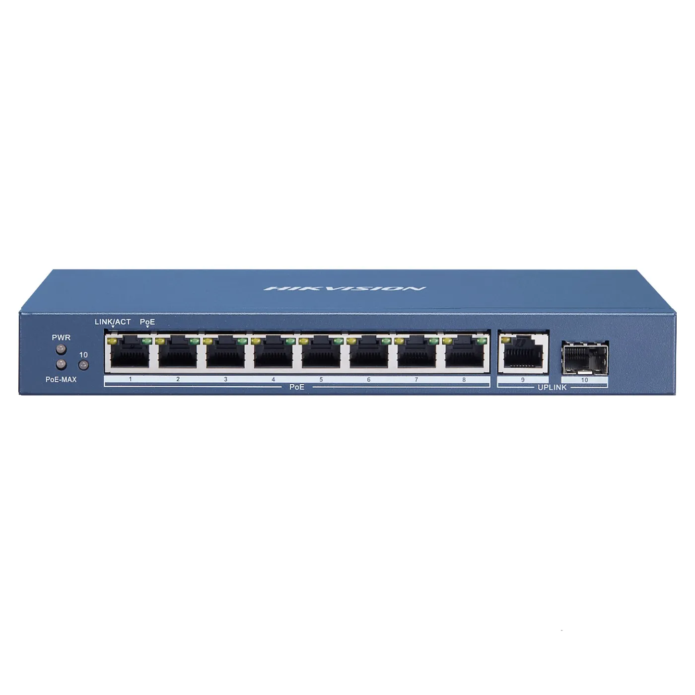 [020603] [DS-3E0510P-E/M] Hikvision - Switch POE 8 Puertos Gigabit + 1 Puerto Gigabit + 1 Puerto SFP