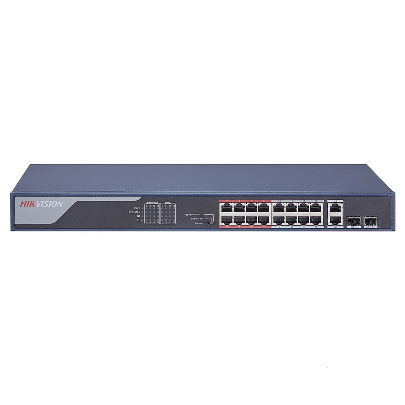 [020605] [DS-3E0318P-E] Hikvision - Switch POE 16 Puertos 10/100 Mbps + 2 Puertos Gigabit + 2 Puertos SFP