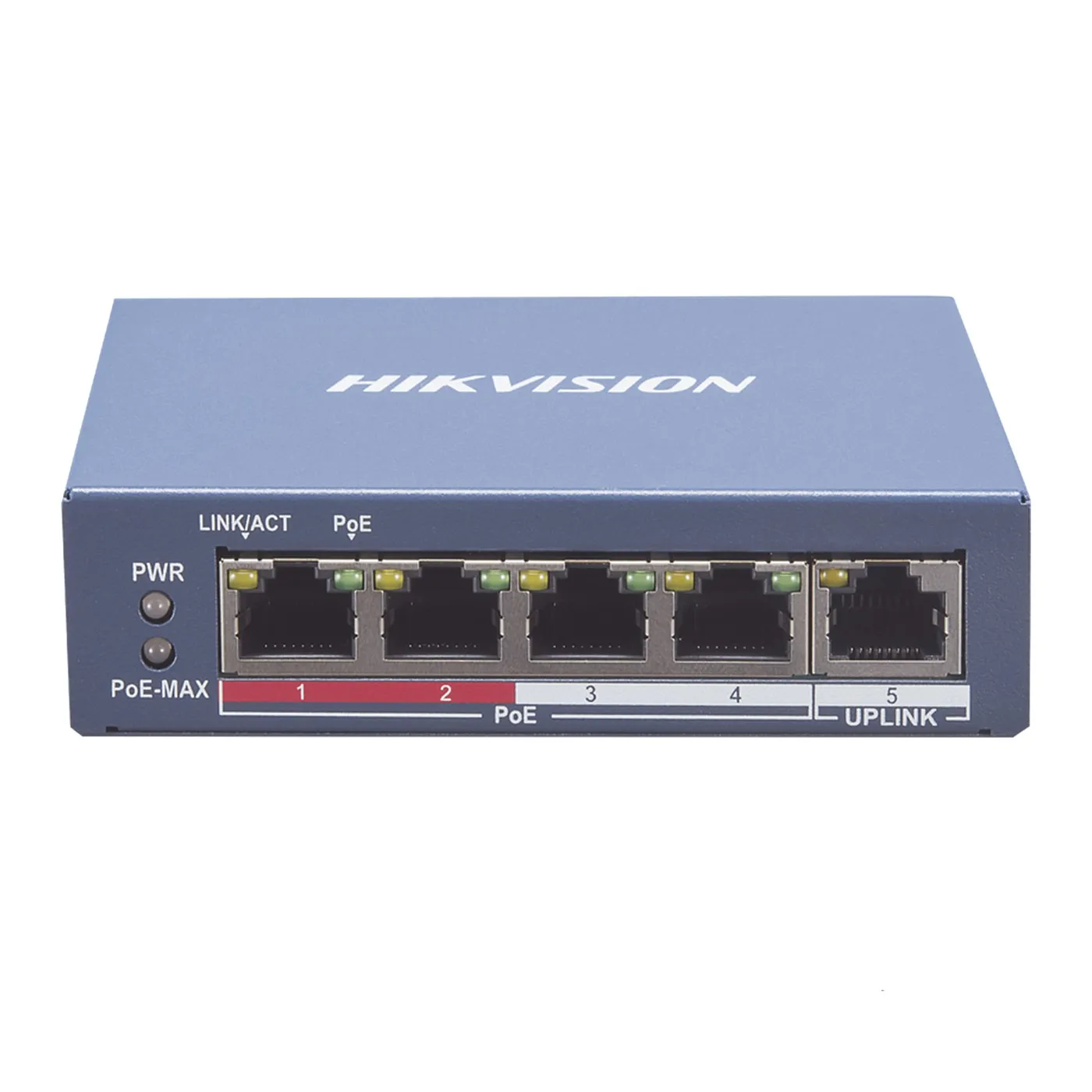 [020607] [DS-3E1105P-EI] Hikvision - Switch POE 4 Puertos a 10/100 Mbps + 1 Puerto Uplink