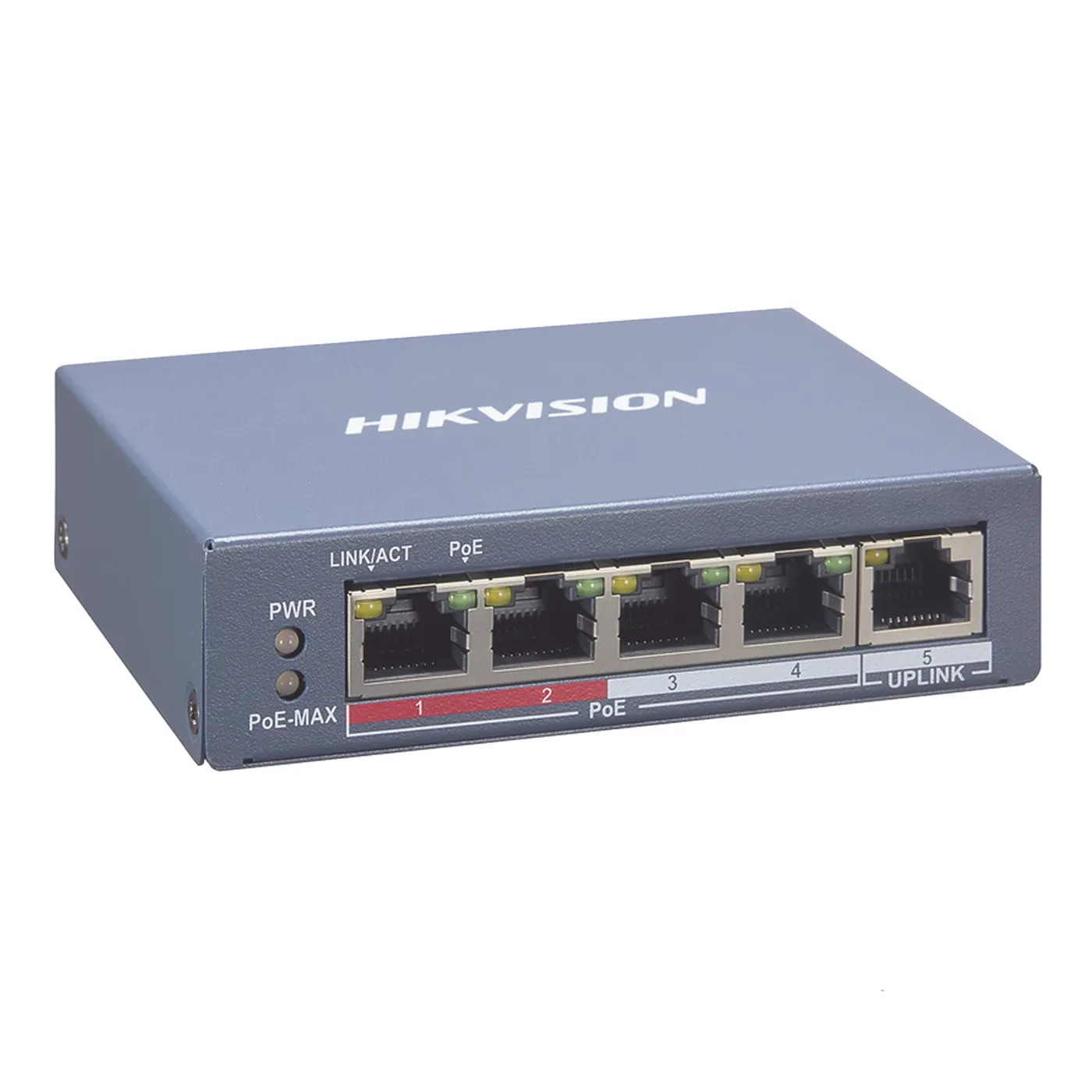 [020607] [DS-3E1105P-EI] Hikvision - Switch POE 4 Puertos a 10/100 Mbps + 1 Puerto Uplink