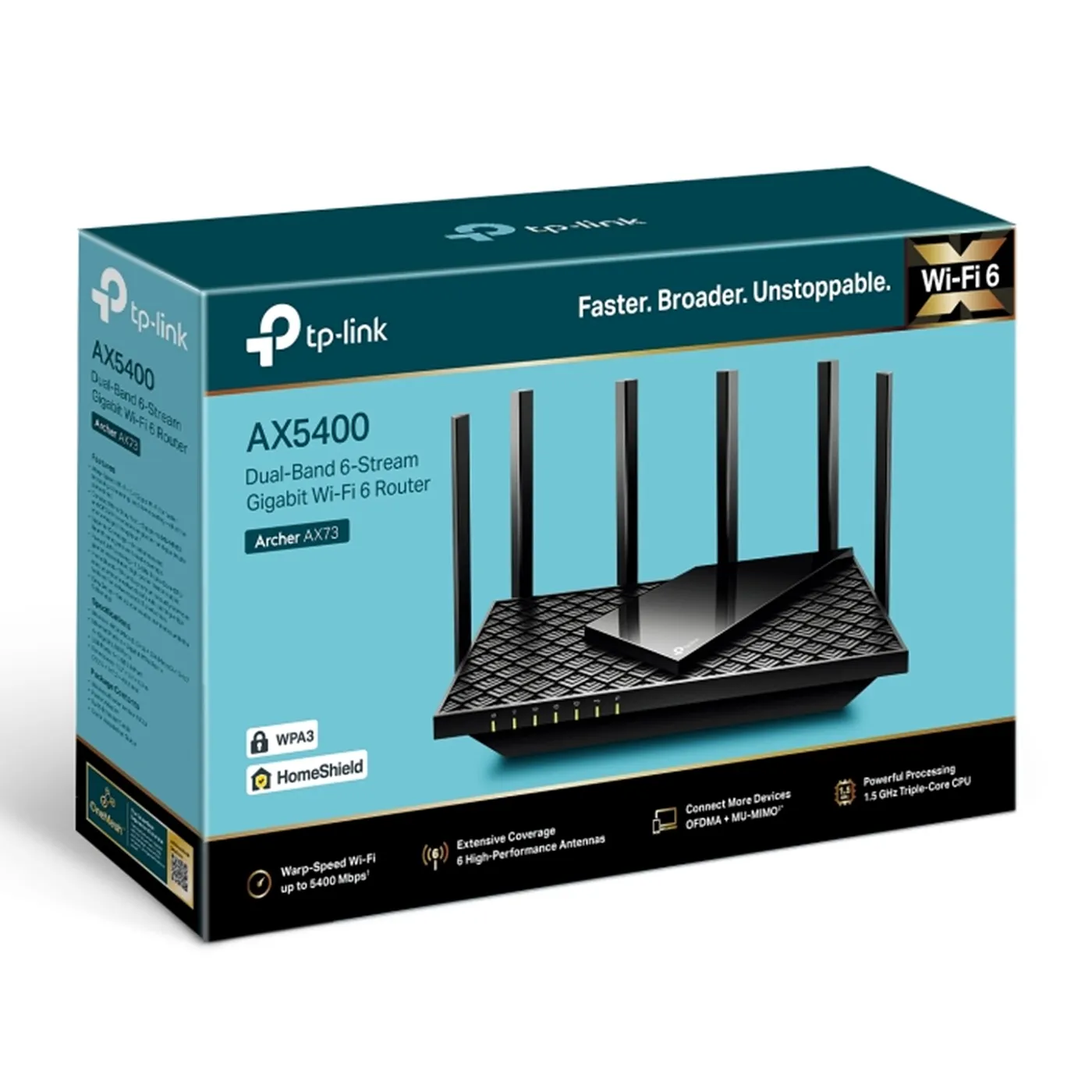 [020627] [AX72-ARCHER] TP-Link - Router Inalambrico WiFi Doble Banda Gigabit AX5400 WiFi6 6 Antenas