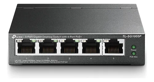 [020633] [TL-SG1005P] TP-Link - Switch de Escritorio de 5 Puertos Gigabit con 4 Puertos POE