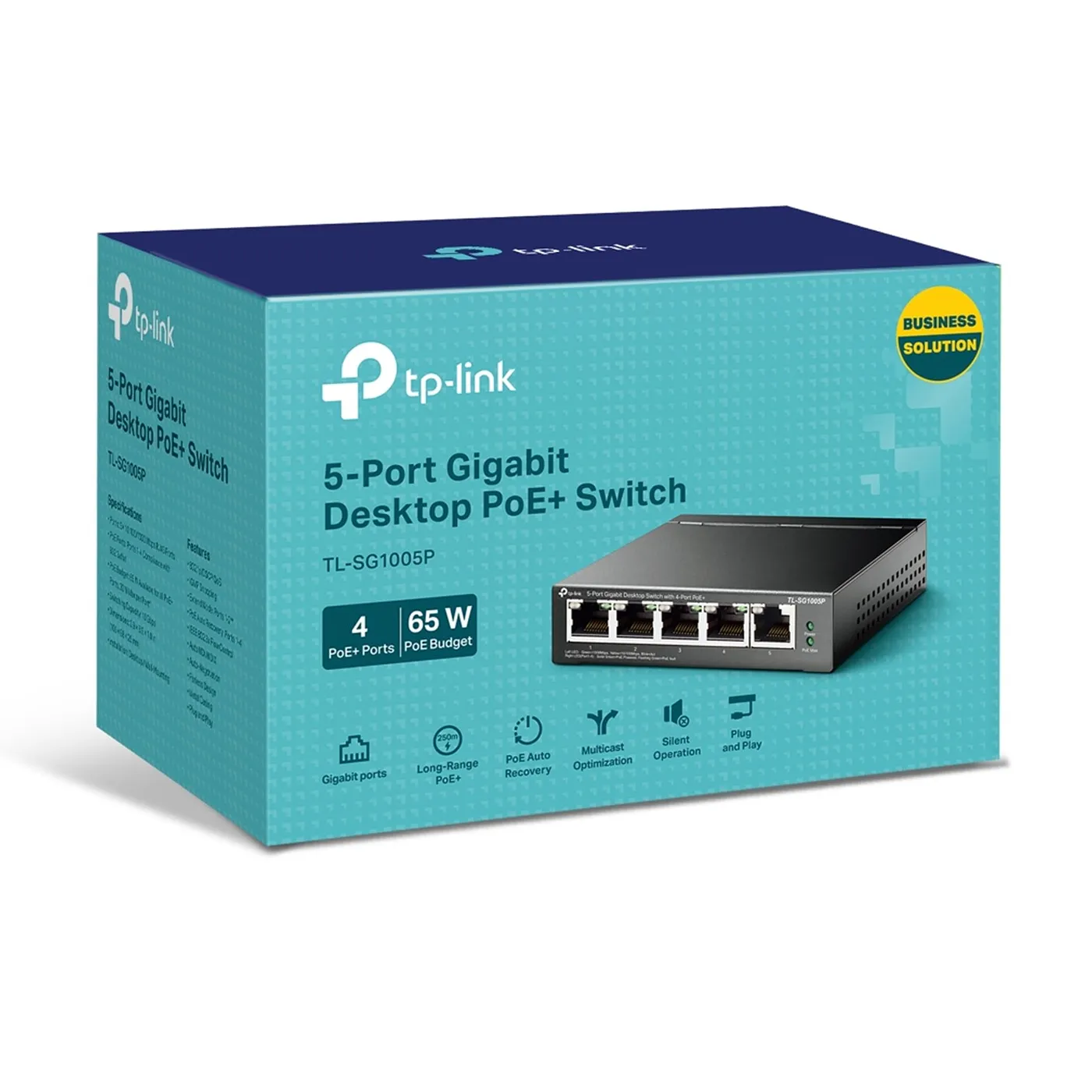 [020633] [TL-SG1005P] TP-Link - Switch de Escritorio de 5 Puertos Gigabit con 4 Puertos POE