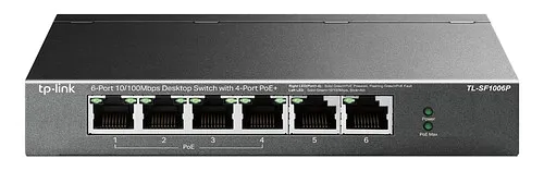 [020642] [TL-SF1006P] TP-Link - Switch de Escritorio/Rack de 6 Puertos a 10/100 con 4 Puertos POE