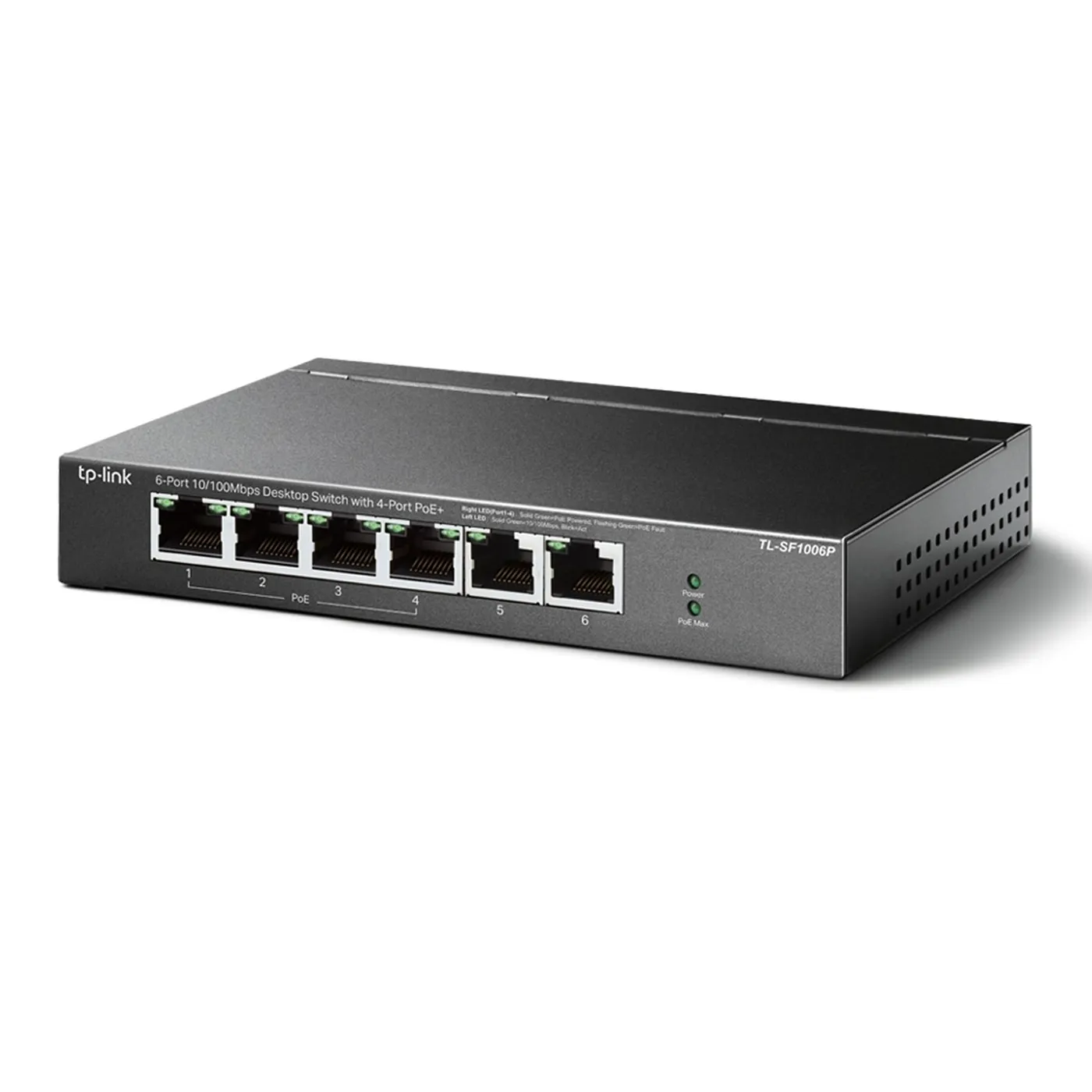 [020642] [TL-SF1006P] TP-Link - Switch de Escritorio/Rack de 6 Puertos a 10/100 con 4 Puertos POE