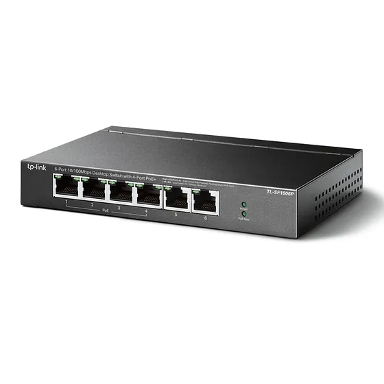 [020642] [TL-SF1006P] TP-Link - Switch de Escritorio/Rack de 6 Puertos a 10/100 con 4 Puertos POE