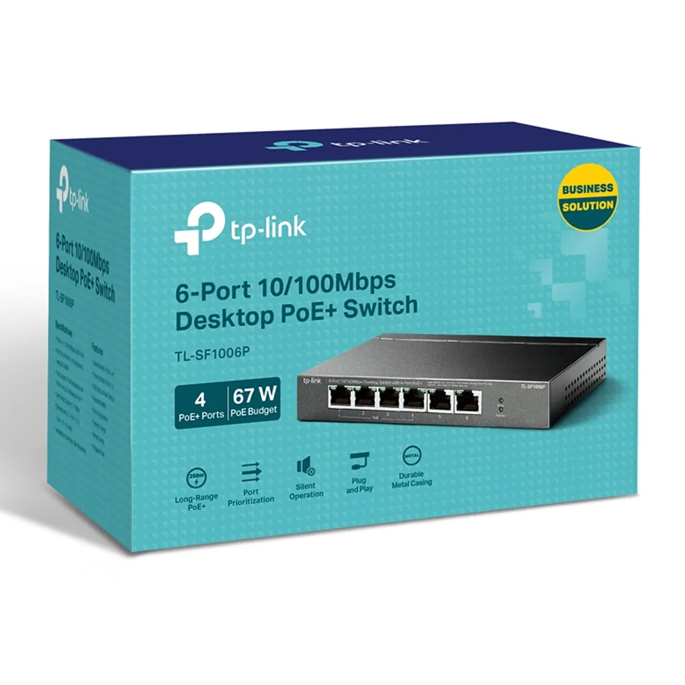 [020642] [TL-SF1006P] TP-Link - Switch de Escritorio/Rack de 6 Puertos a 10/100 con 4 Puertos POE