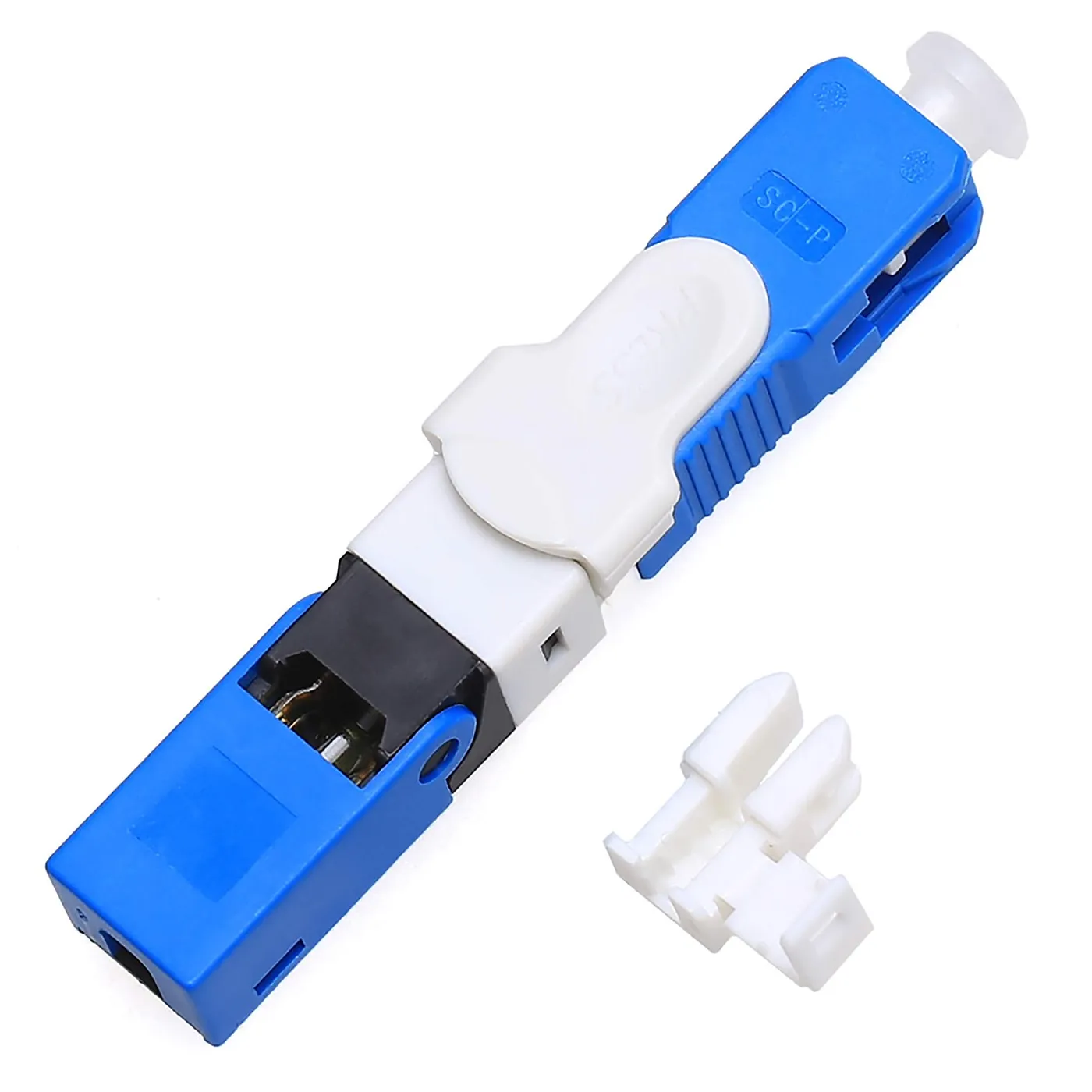 [020542] [WPF-CON-RAP-SC-UPC] Wireplus - Conector Rapido de Fibra Optica FTTH SC-UPC Azul [Unidad]