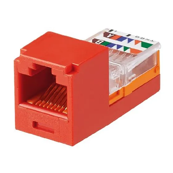 [020700] [CJ588RDY] Panduit - Conector Jack Coupler RJ45 CAT5e (Categoria 5e) Rojo Pan-Net [Unidad]