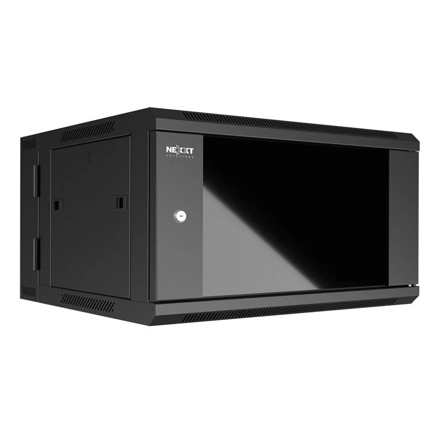 [020738] [AW222NXT01] Nexxt - Rack de Pared [6U] Cerrado Abatible con Puerta de Vidrio 600x550mm [Negro]