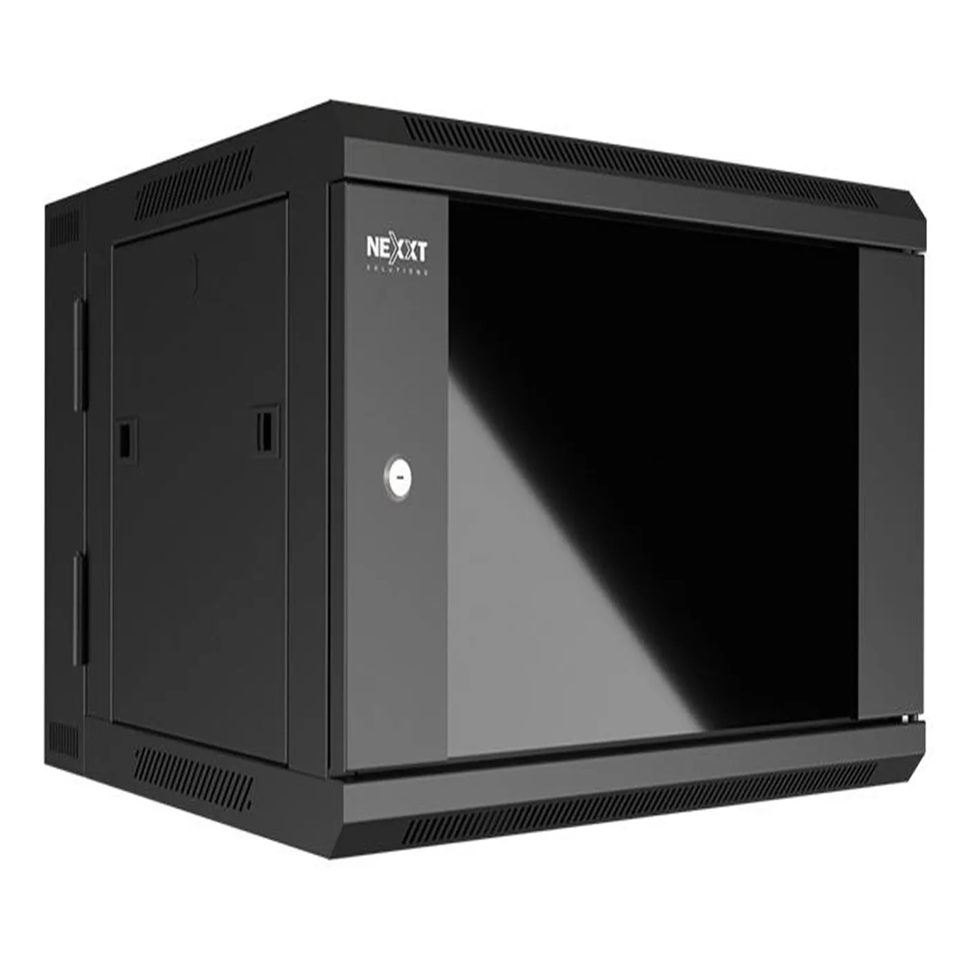[020740] [AW222NXT03] Nexxt - Rack de Pared [12U] Cerrado Abatible con Puerta de Vidrio 600x550mm [Negro]
