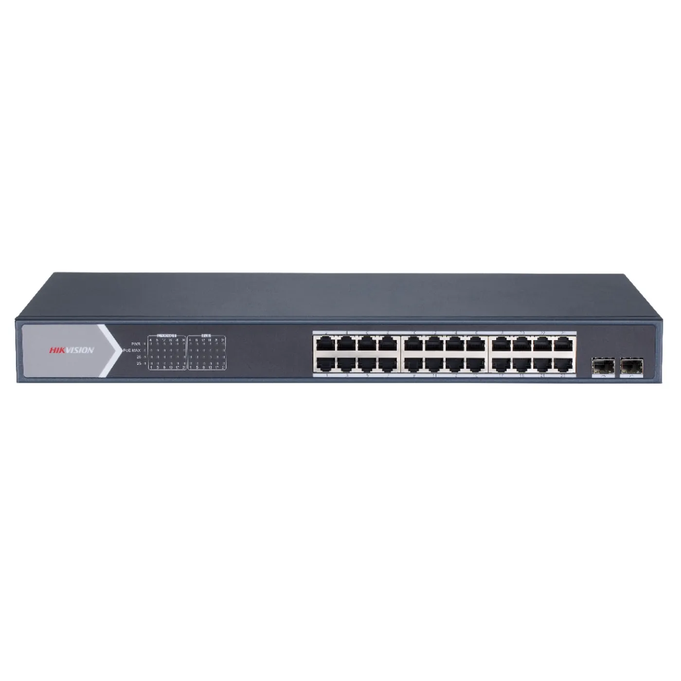 [020747] [DS-3E0526P-E/M] Hikvision - Switch POE 24 Puertos Gigabit + 2 Puertos Uplink