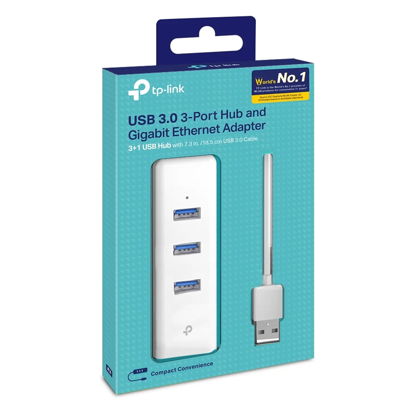 [020755] [UE330] TP-Link - Adaptador USB 2 en 1 con Hub de 3 Puertos USB 3.0 y Adaptador Ethernet Gigabit
