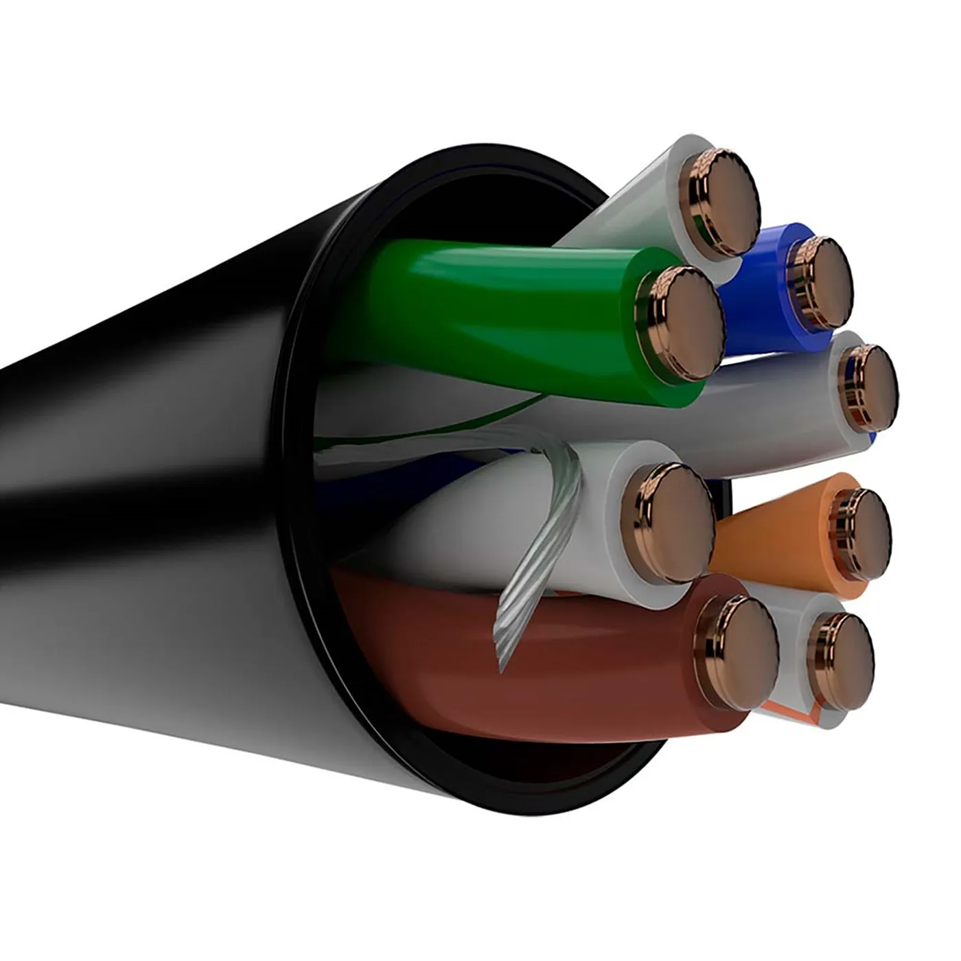 [020759] [AB355NXT07] Nexxt - Cable UTP CAT5e (Categoria 5e) 100% Cobre 24AWG CMX Exterior (Negro) [305m/1000ft]