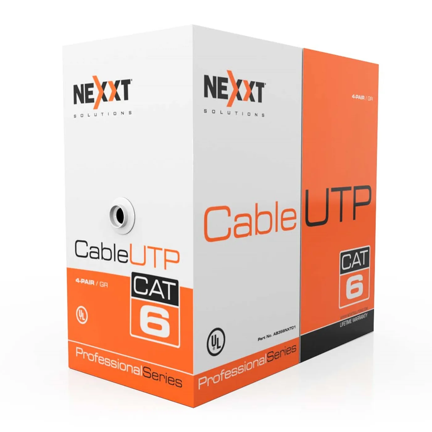 [020762] [AB356NXT11] Nexxt - Cable UTP CAT6 (Categoria 6) 100% Cobre 23AWG CM Interior (Gris) [305m/1000ft]