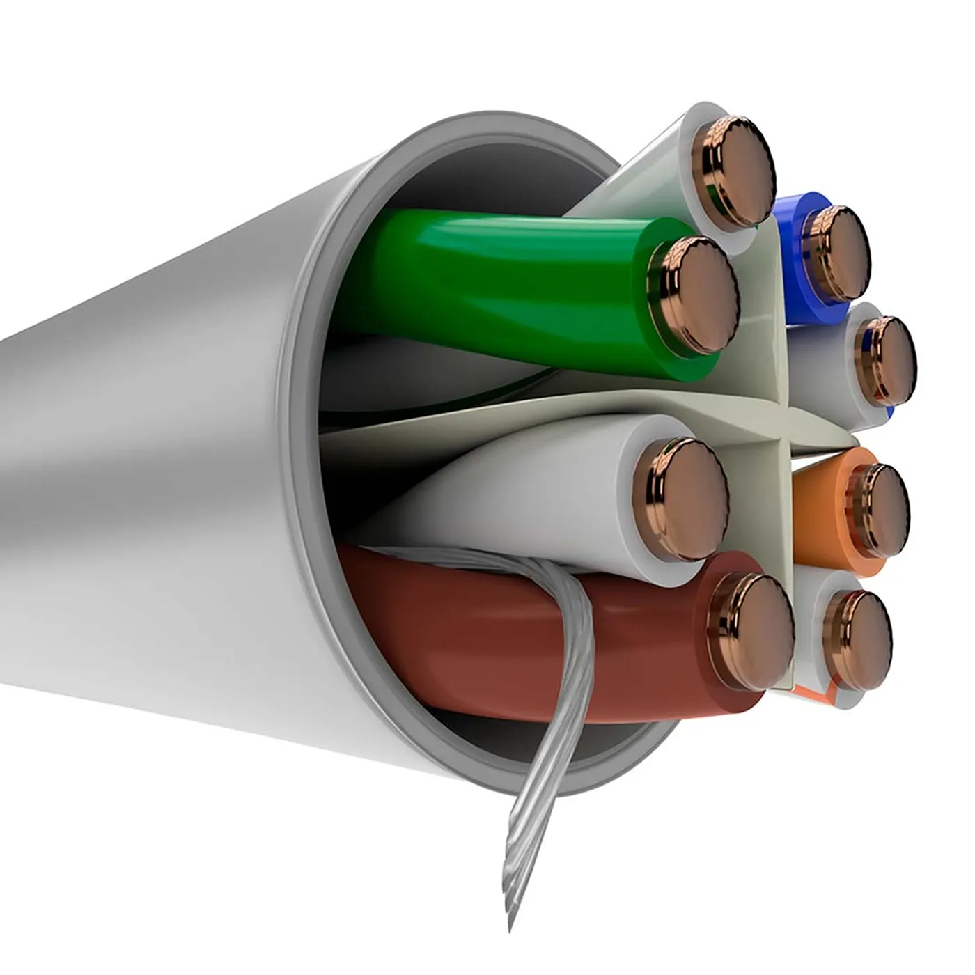 [020762] [AB356NXT11] Nexxt - Cable UTP CAT6 (Categoria 6) 100% Cobre 23AWG CM Interior (Gris) [305m/1000ft]