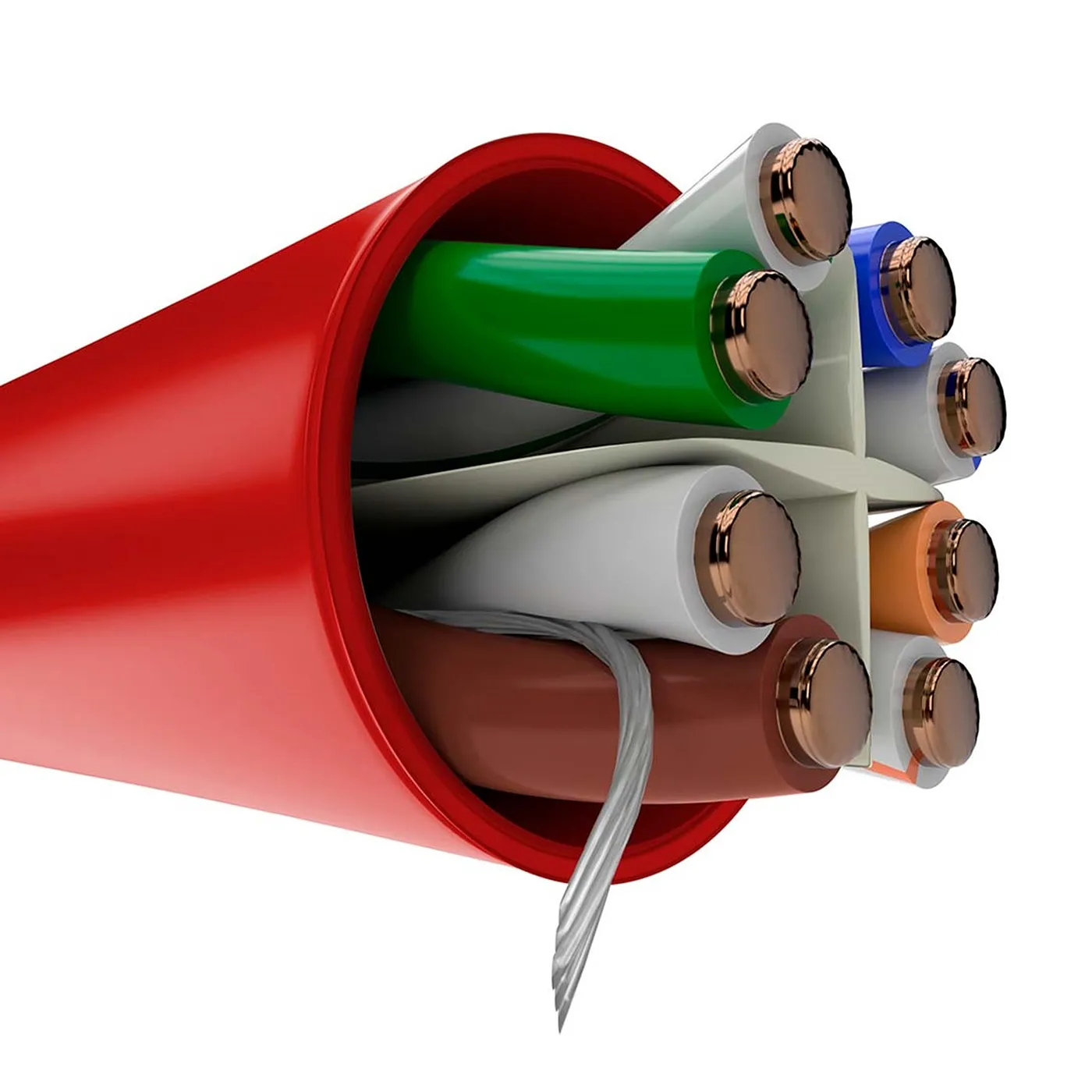 [020763] [AB356NXT13] Nexxt - Cable UTP CAT6 (Categoria 6) 100% Cobre 23AWG CM Interior (Rojo) [305m/1000ft]