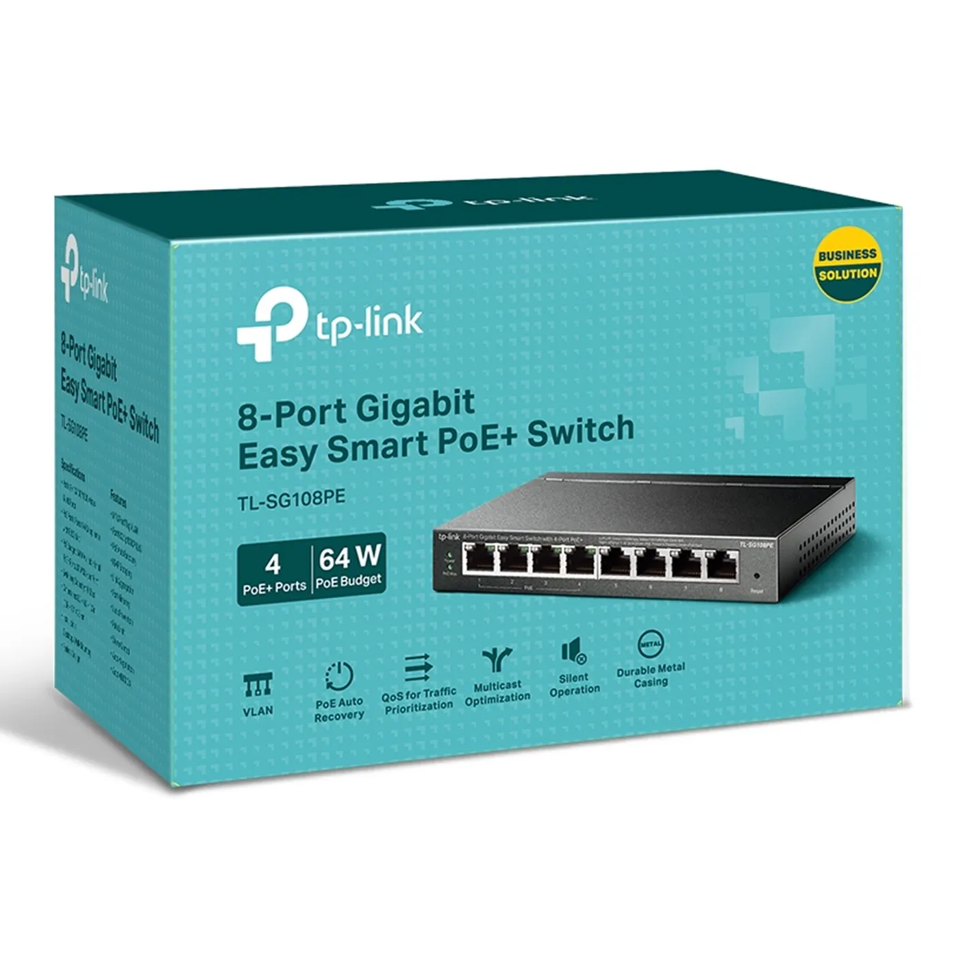 [020645] [TL-SG108PE] TP-Link - Switch de Escritorio Inteligente de 8 Puertos a Gigabit con 4 Puertos POE