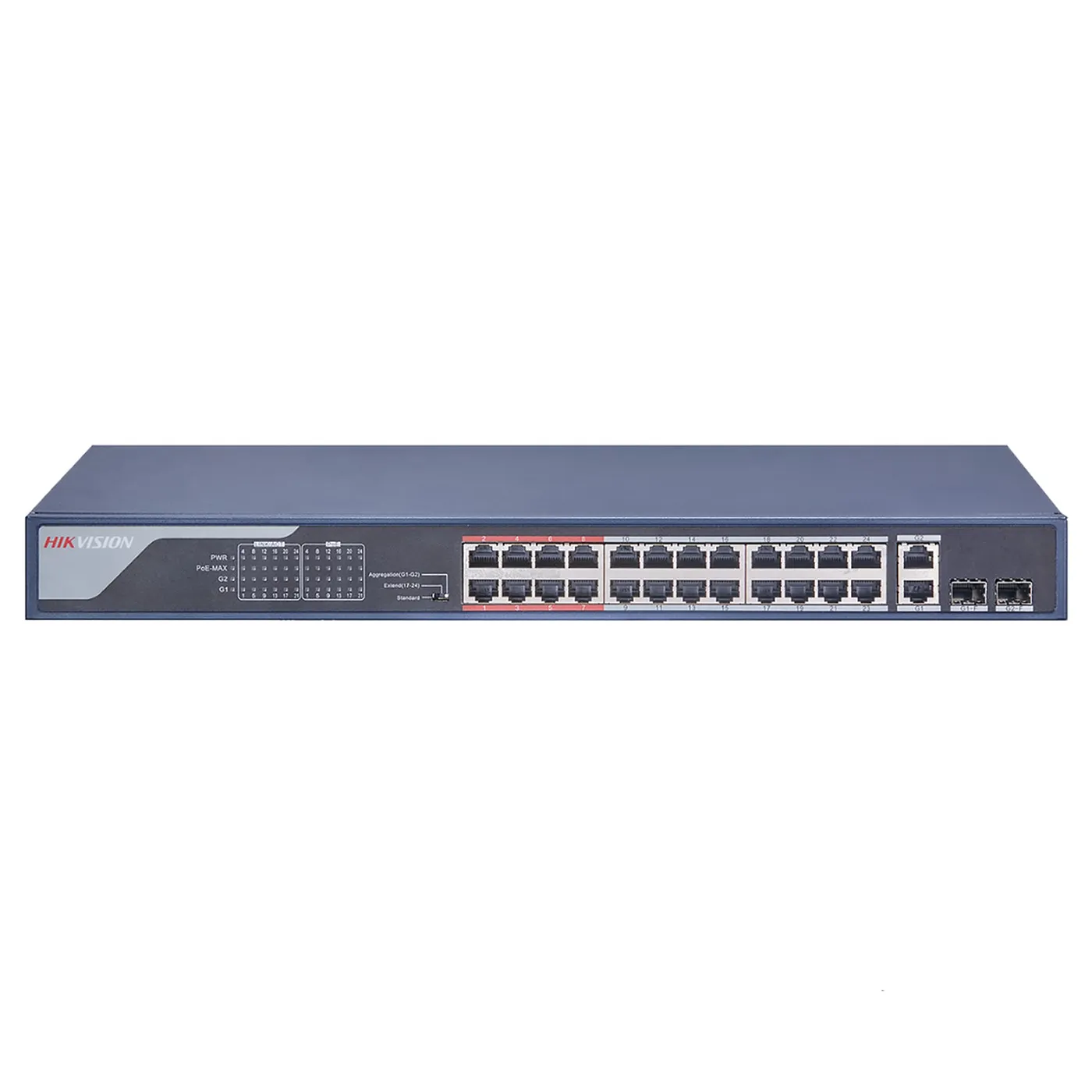 [020650] [DS-3E0326P-E] Hikvision - Switch POE 24 Puertos 10/100 Mbps + 2 Gigabit Combos