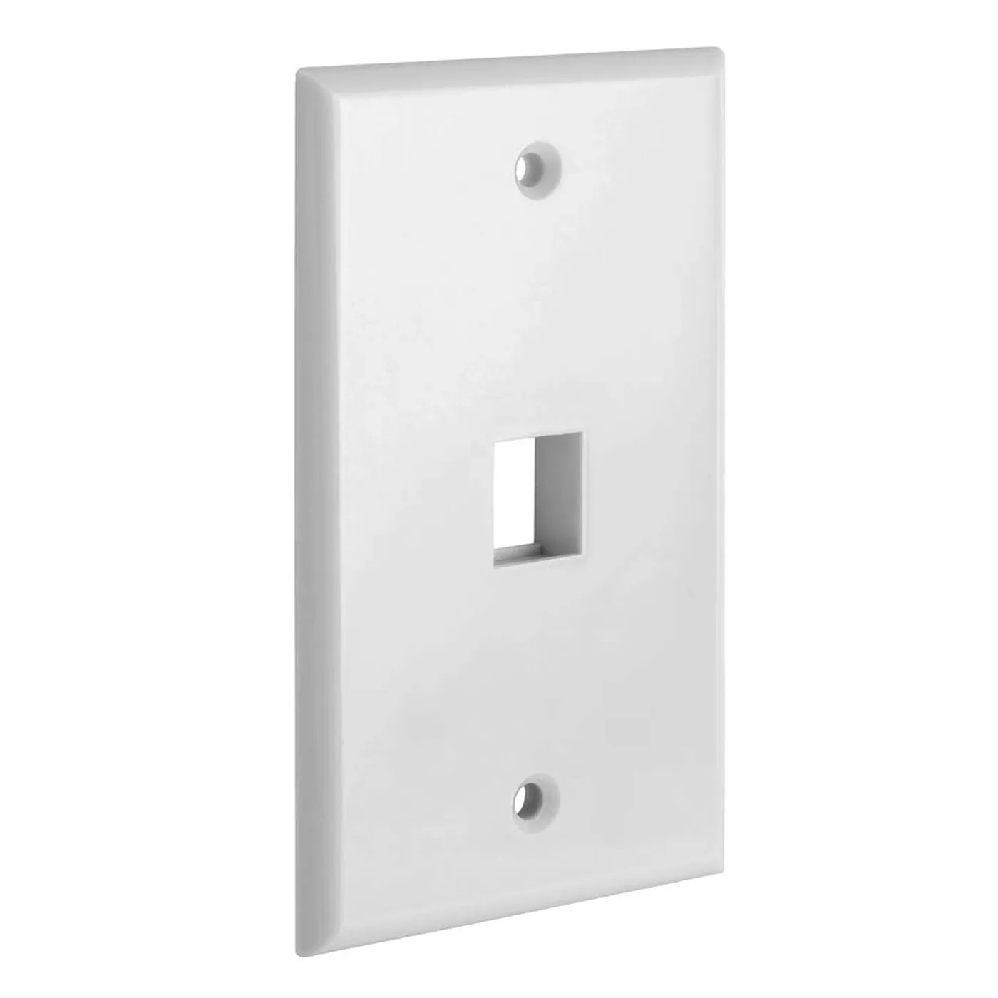 [020671] [STC-FP01] STC- Face Plate Placa Frontal de Pared para Keystone 1 Puerto Blanco [Unidad]