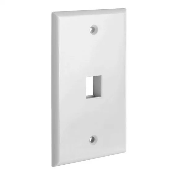 [020671] [STC-FP01] STC- Face Plate Placa Frontal de Pared para Keystone 1 Puerto Blanco [Unidad]