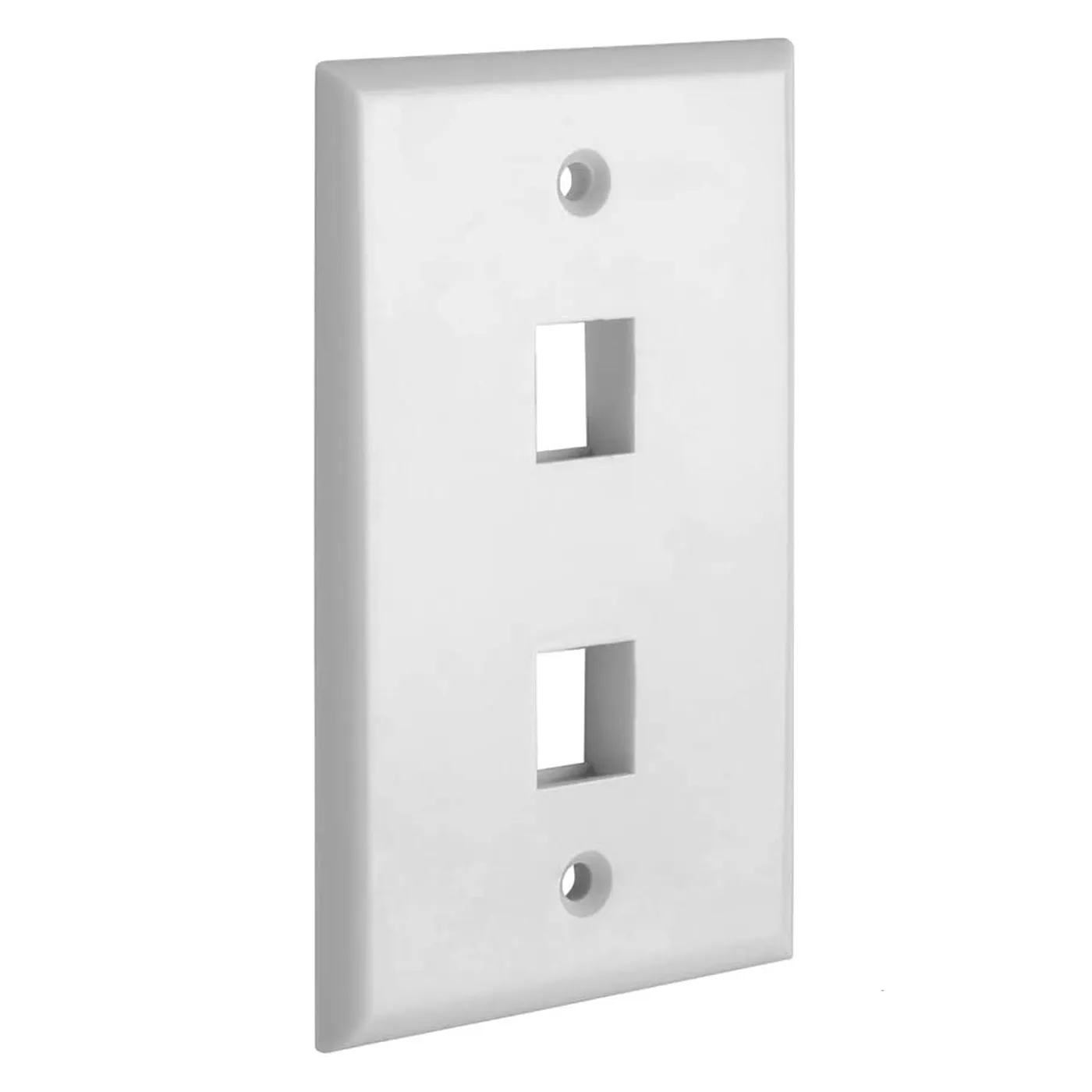 [020672] [STC-FP02] STC- Face Plate Placa Frontal de Pared para Keystone 2 Puertos Blanco [Unidad]