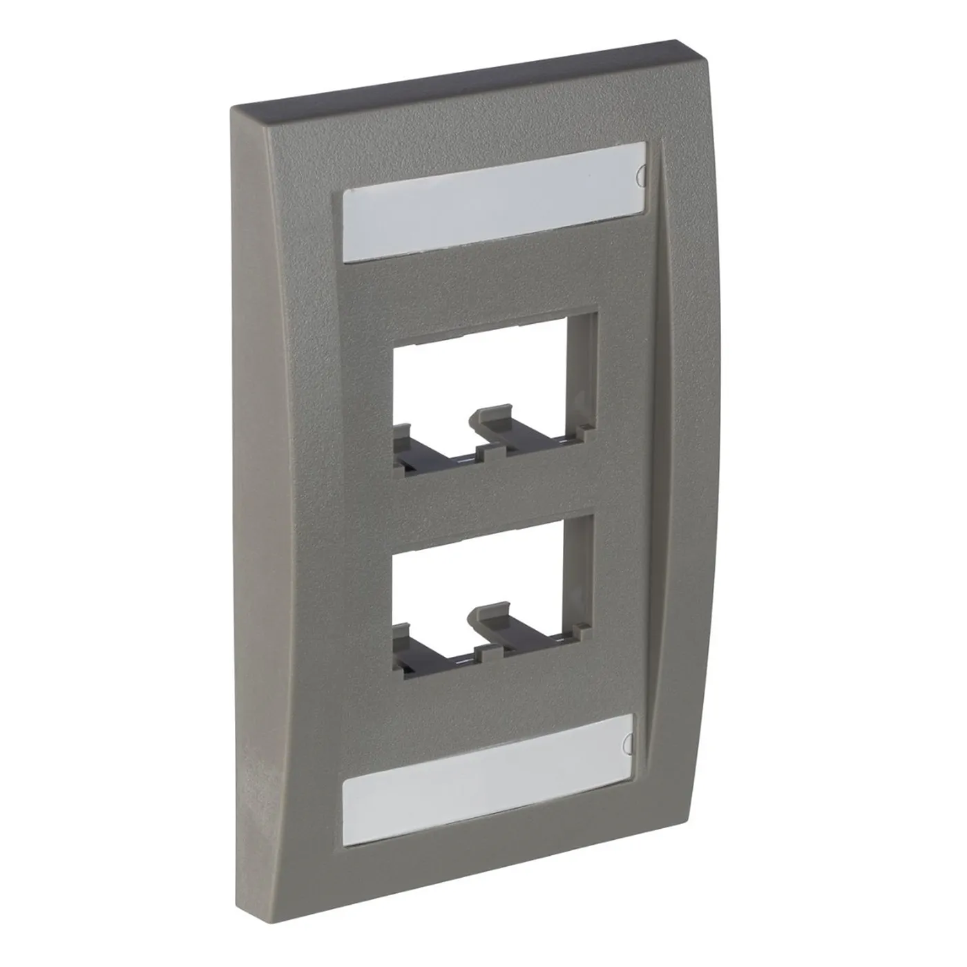 [020697] [CFPE4IGY] Panduit - Face Plate Placa Frontal de Pared Ejecutivo para Keystone 4 Puertos Pan-Net Gris [Unidad]