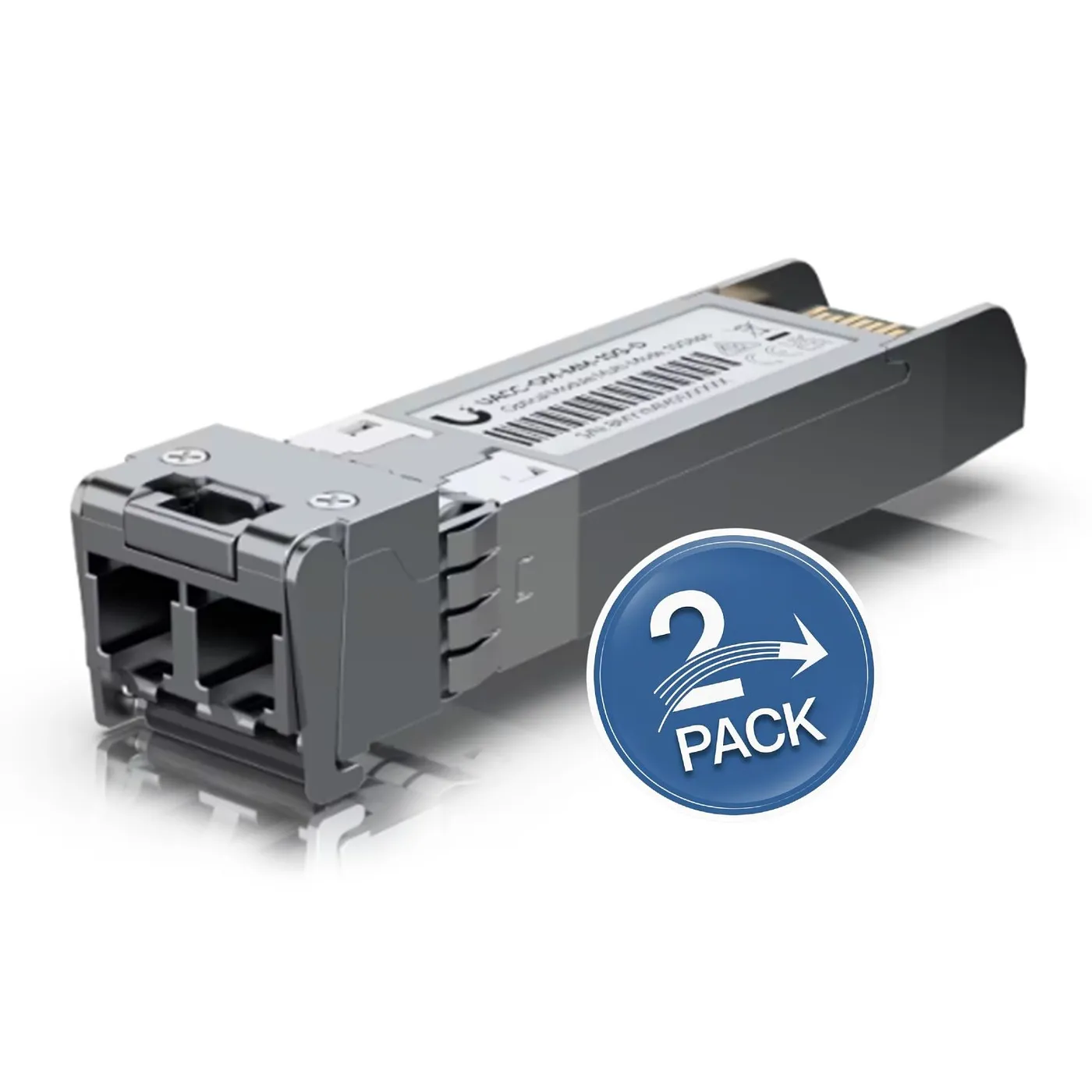 [020829] [UACC-OM-MM-10G-D-2] Ubiquiti - UFiber Módulo SFP+ 10G Transceptor MiniGibic MultiModo 10Gbps Hasta 300 Metros Conectores LC [2 Unidades]