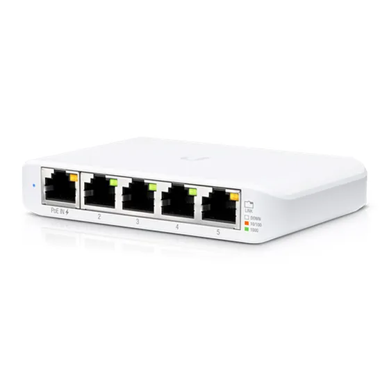[020869] [USW-FLEX-MINI] Ubiquiti - Switch UniFi Administrable Compacto de 5 Puertos 10/100/1000 Mbps