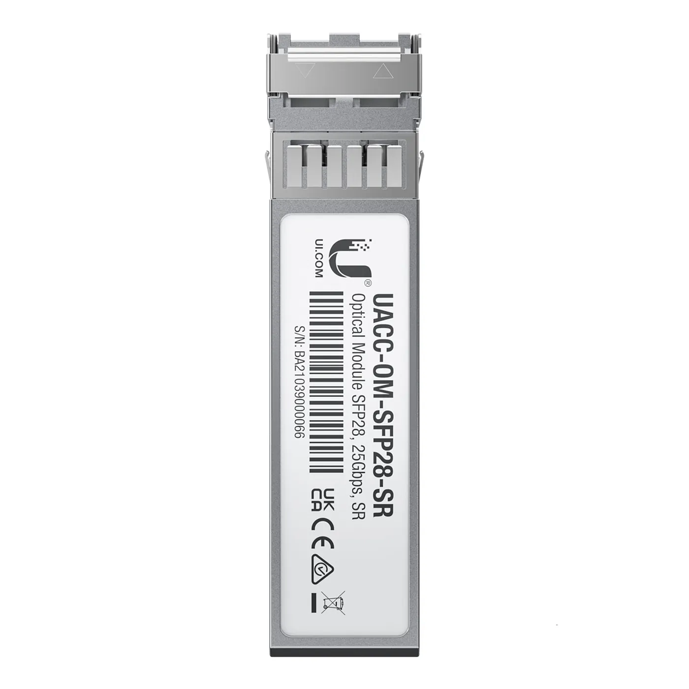 [020833] [UACC-OM-SFP28-SR] Ubiquiti - Transceptor de Fibra Optica Multimodo SFP28 hasta 25Gbps con 2 conectores LC Hasta 100 Metros [1 Unidad]
